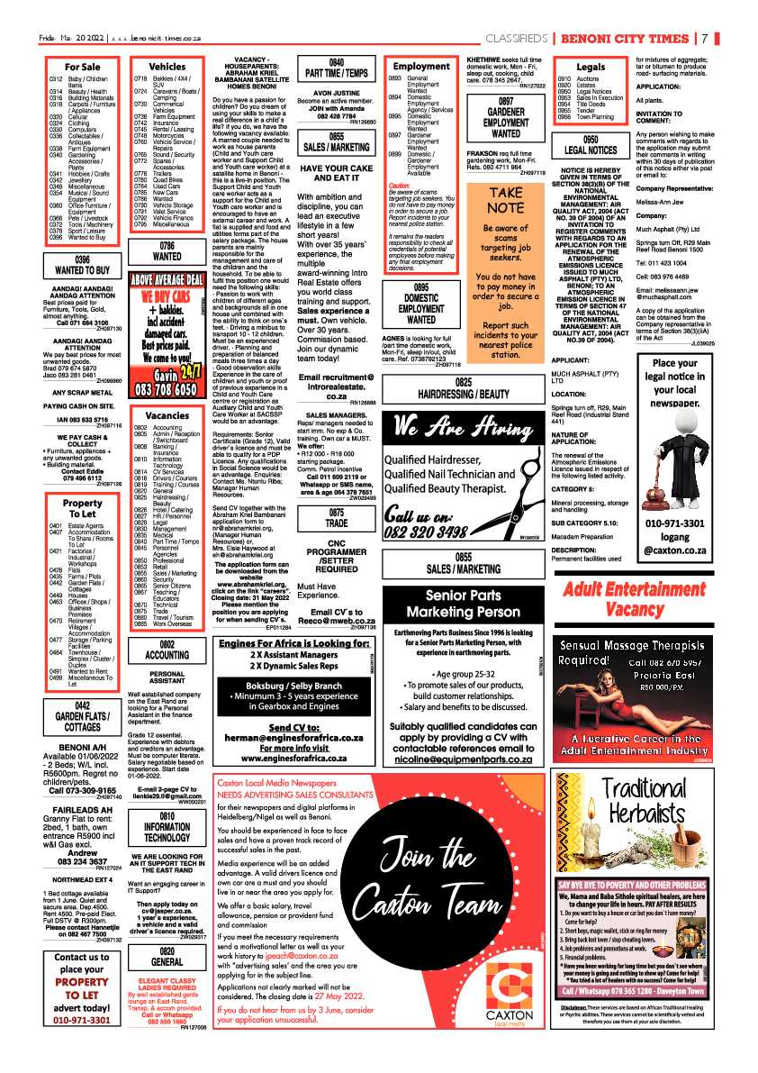 Benoni City Times 20 May 2022 page 7