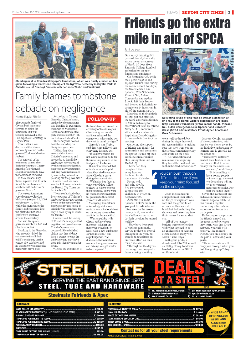Benoni City Times 20 October 2023 page 3
