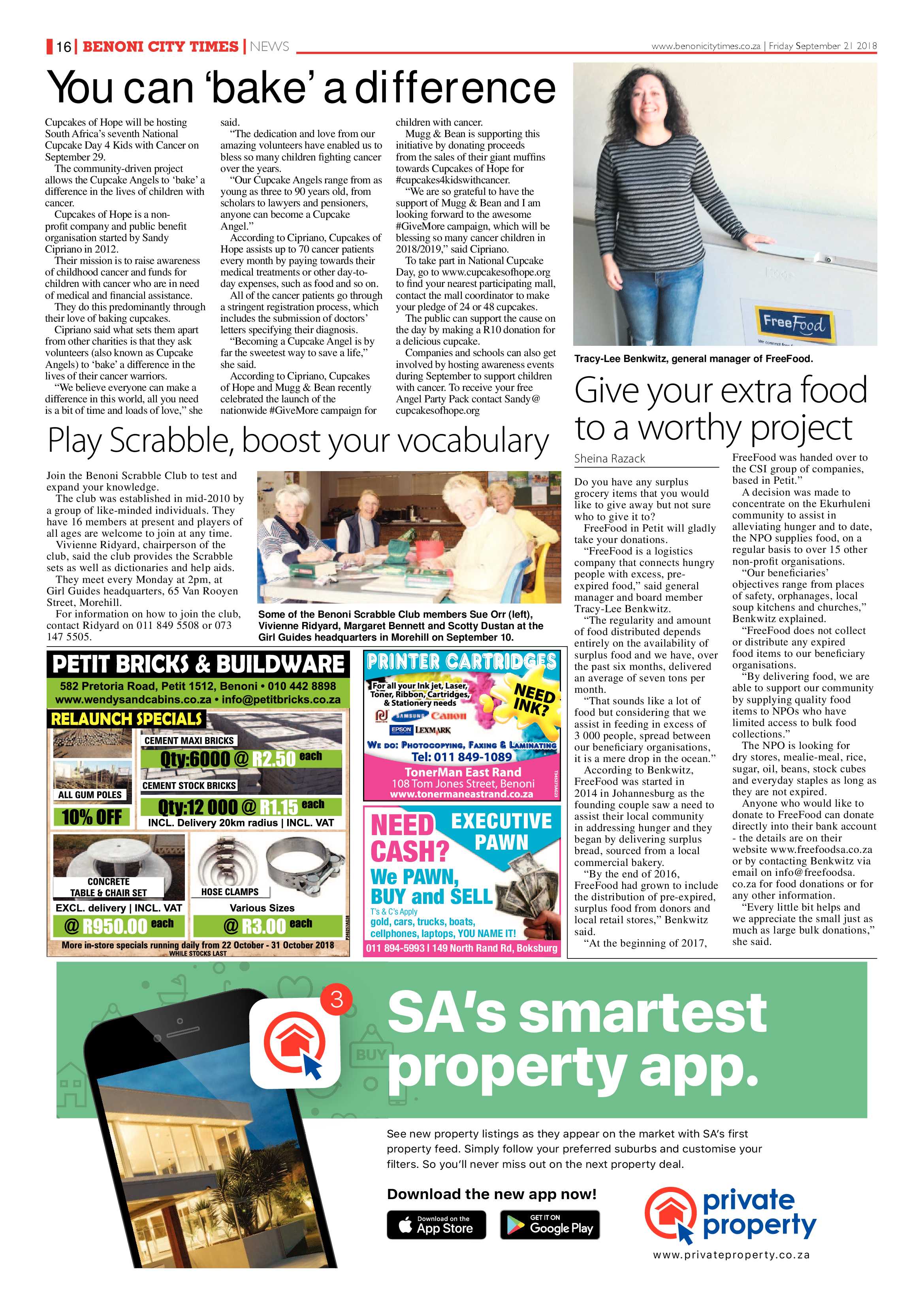 Benoni City Times 20 September 2018 page 16
