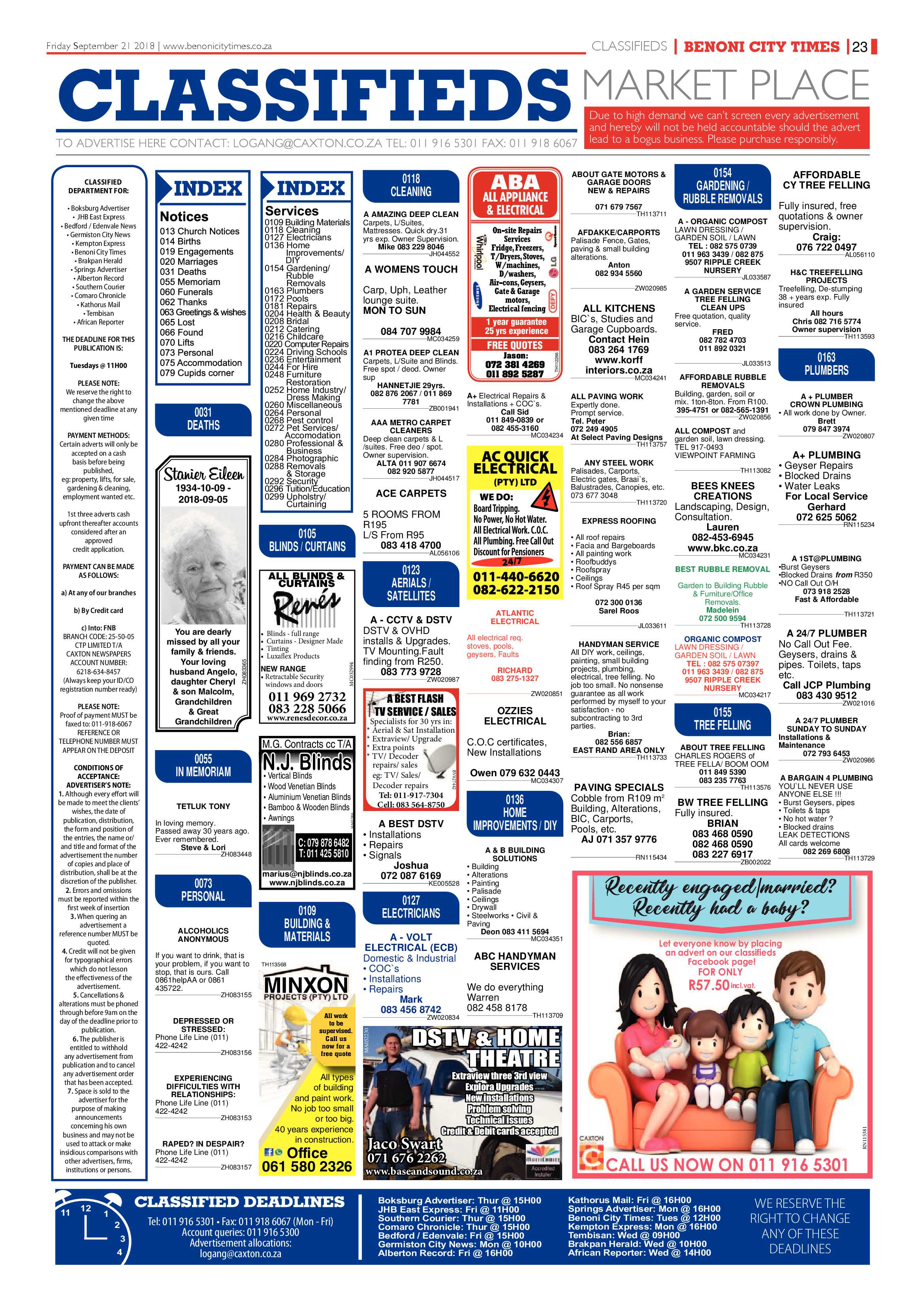 Benoni City Times 20 September 2018 page 23