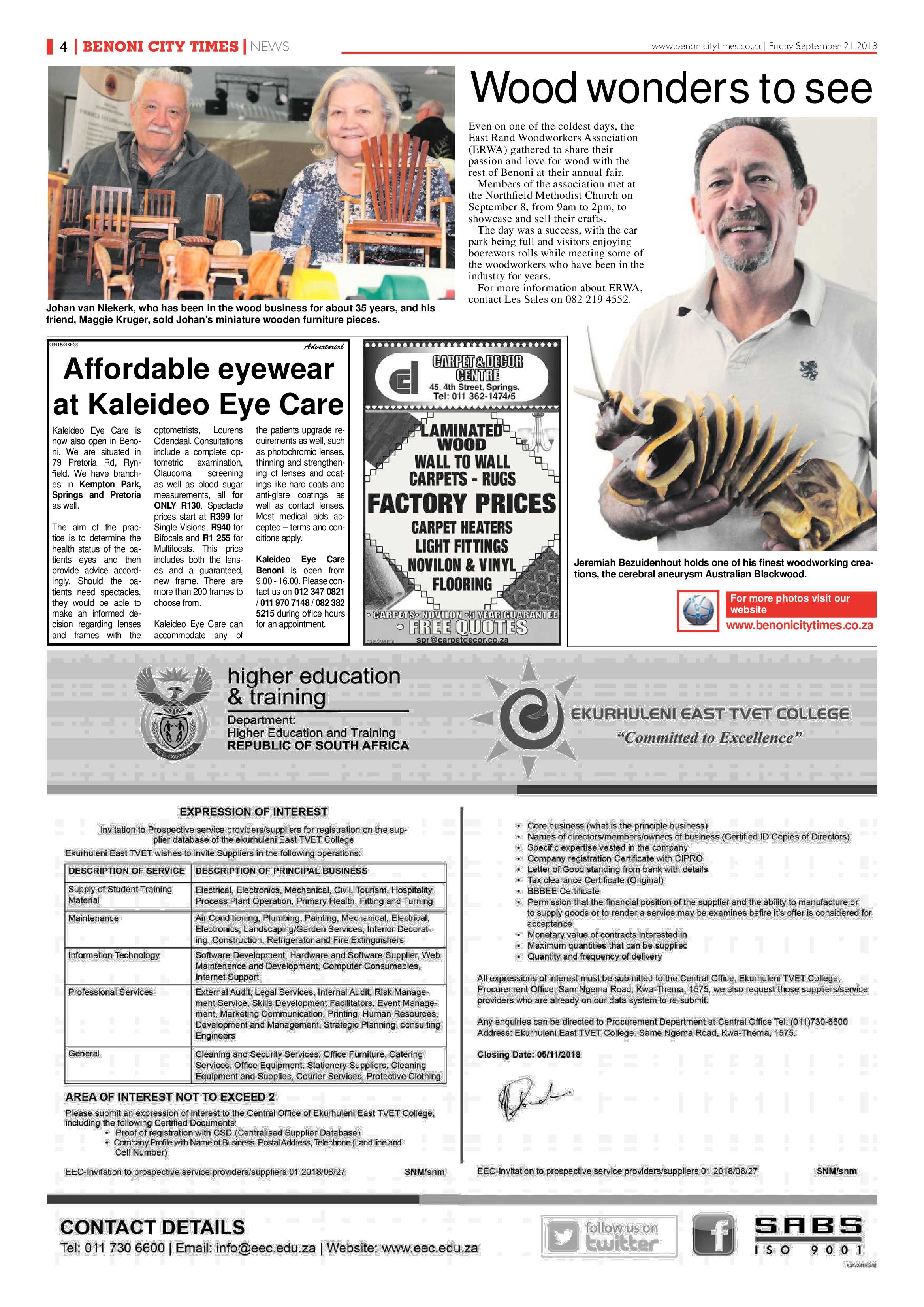Benoni City Times 20 September 2018 page 4