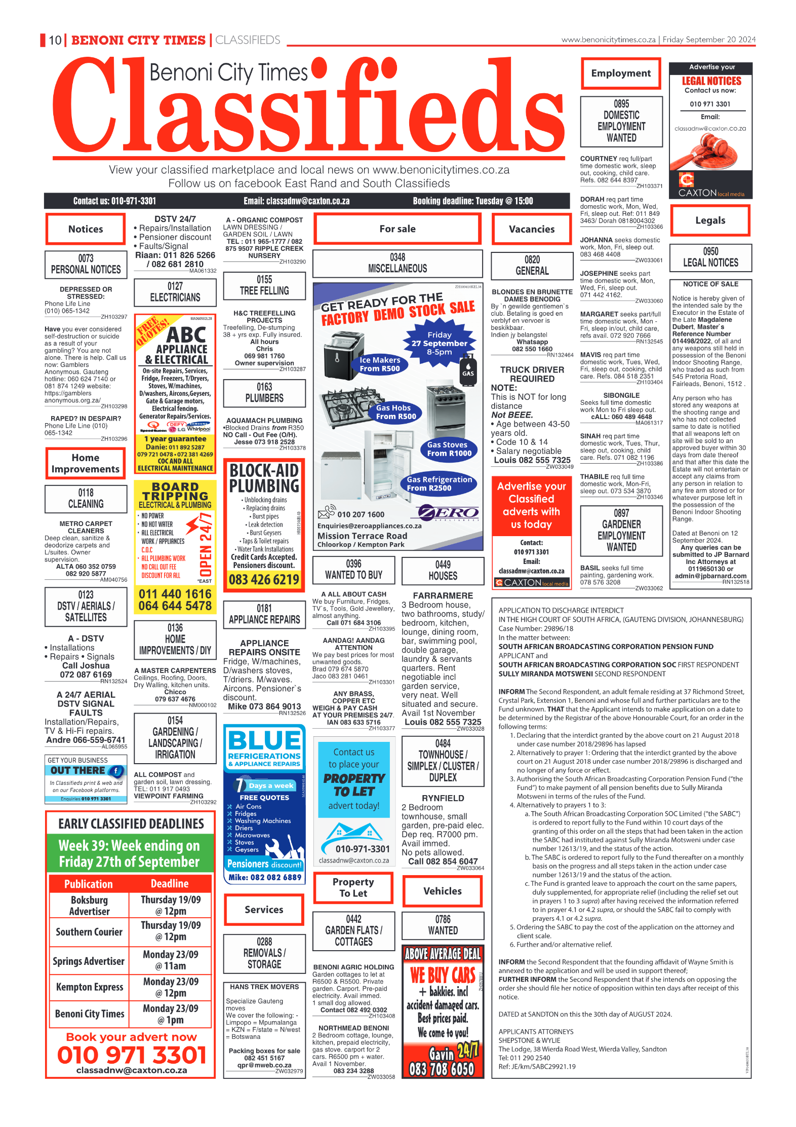 Benoni City Times 20 September 2024 page 10