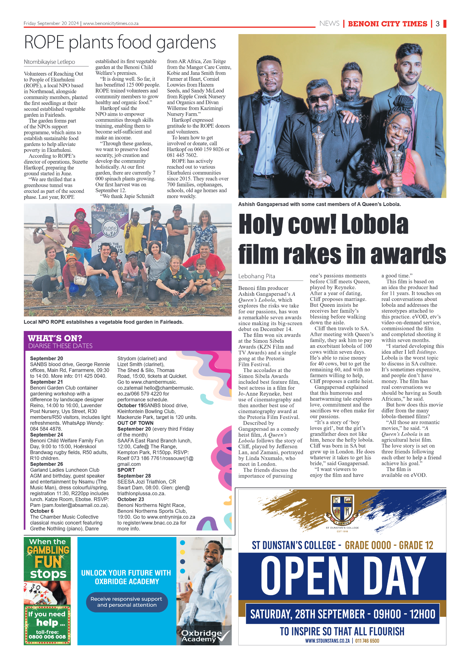 Benoni City Times 20 September 2024 page 3