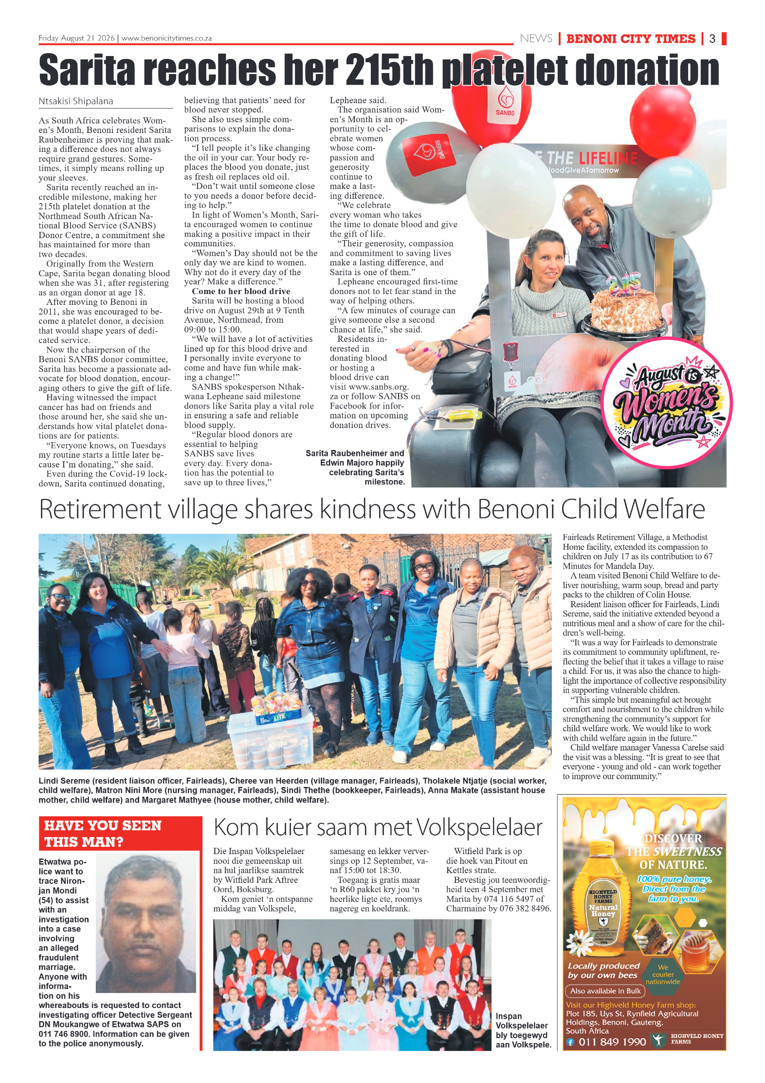 Benoni City Times 21 August 2026 page 3