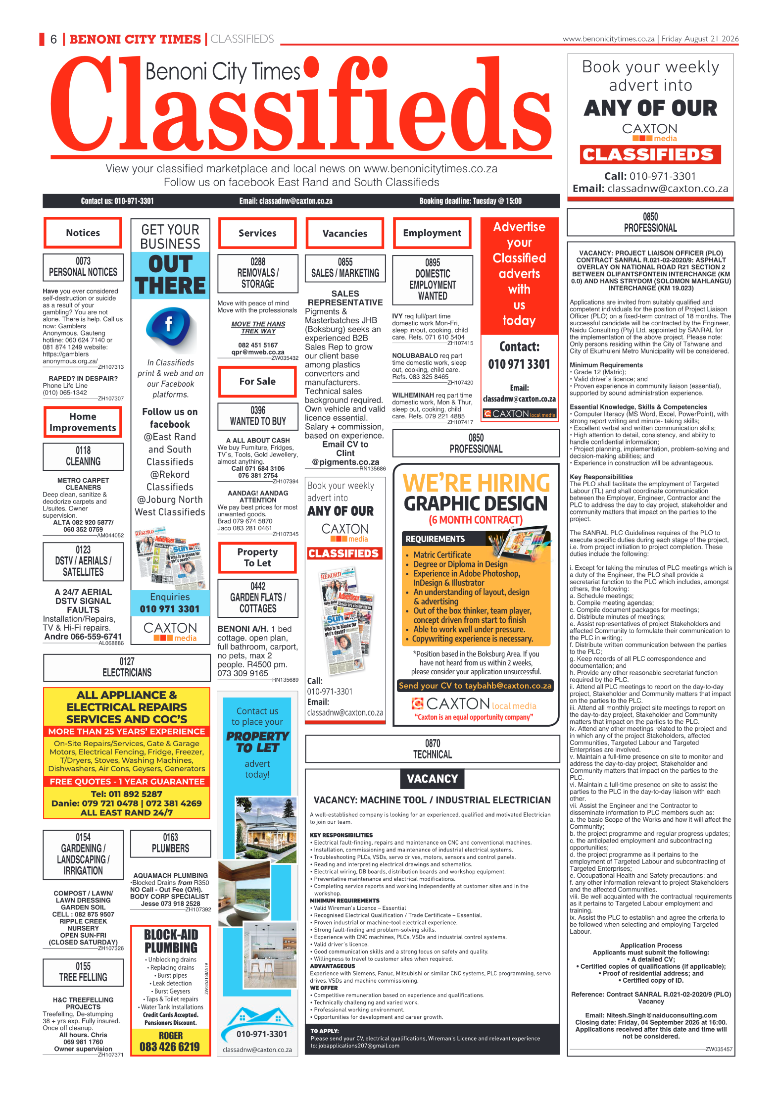 Benoni City Times 21 August 2026 page 6
