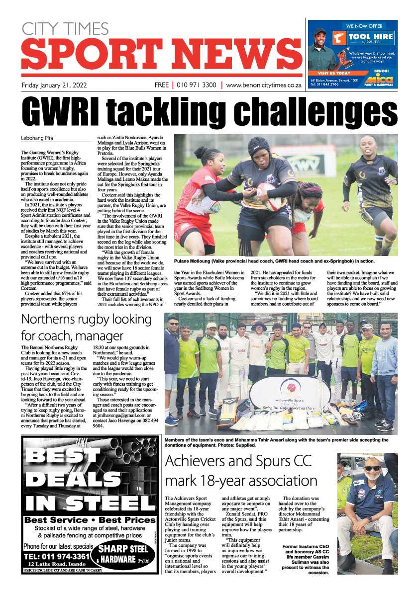 Benoni City Times 21 January 2022 page 16