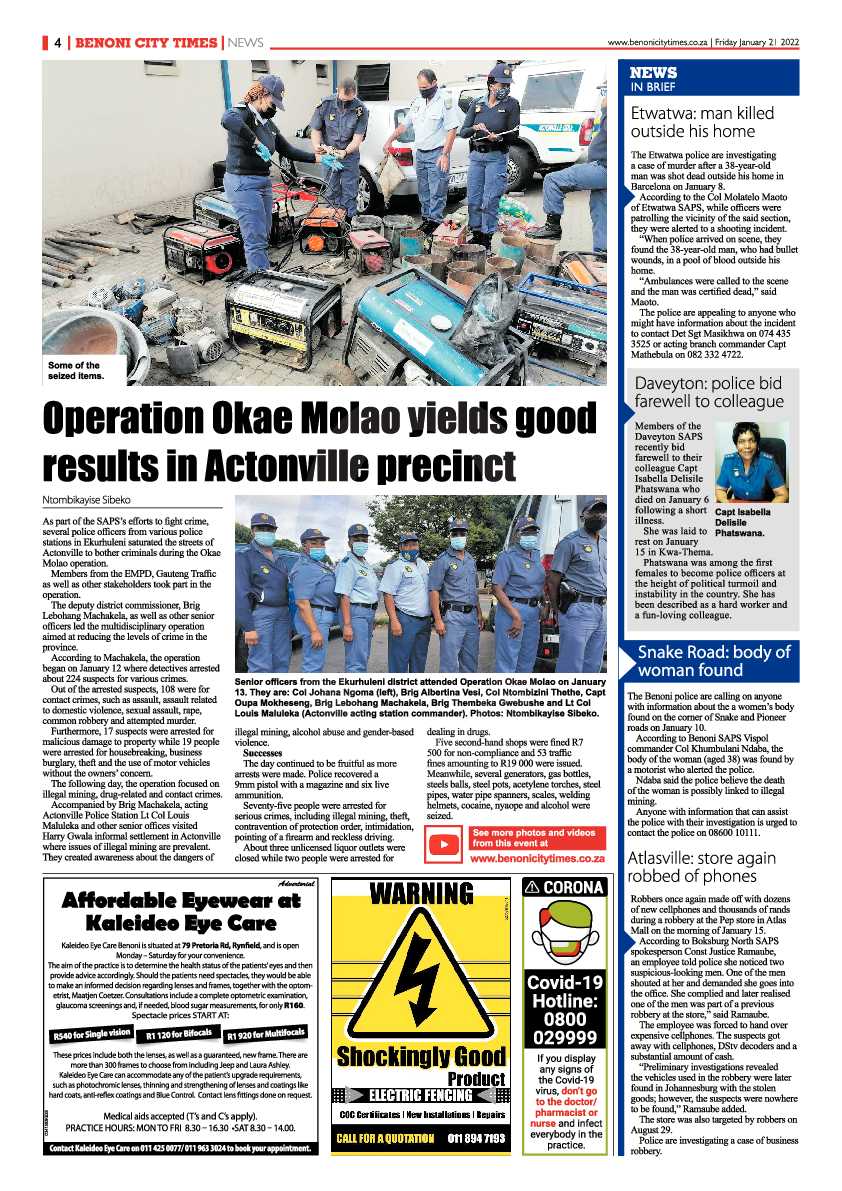Benoni City Times 21 January 2022 page 4