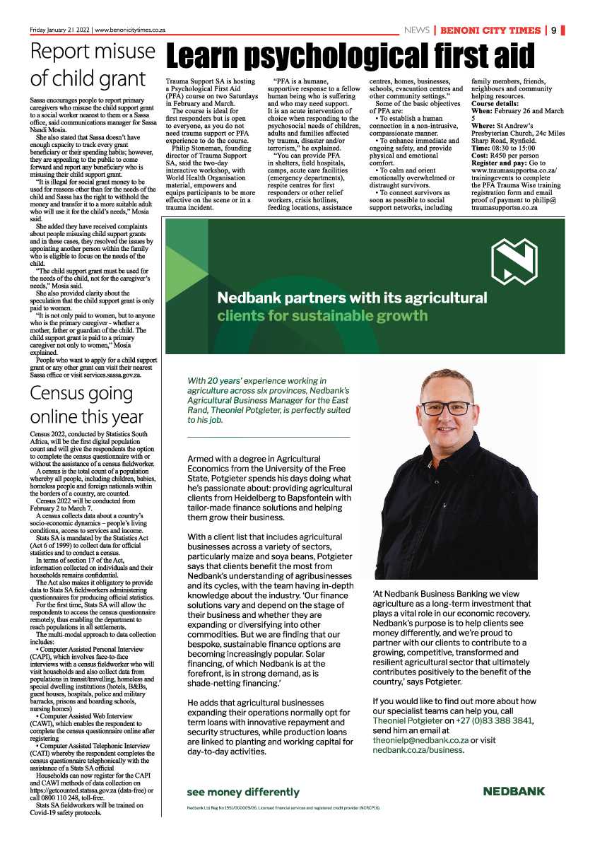 Benoni City Times 21 January 2022 page 9