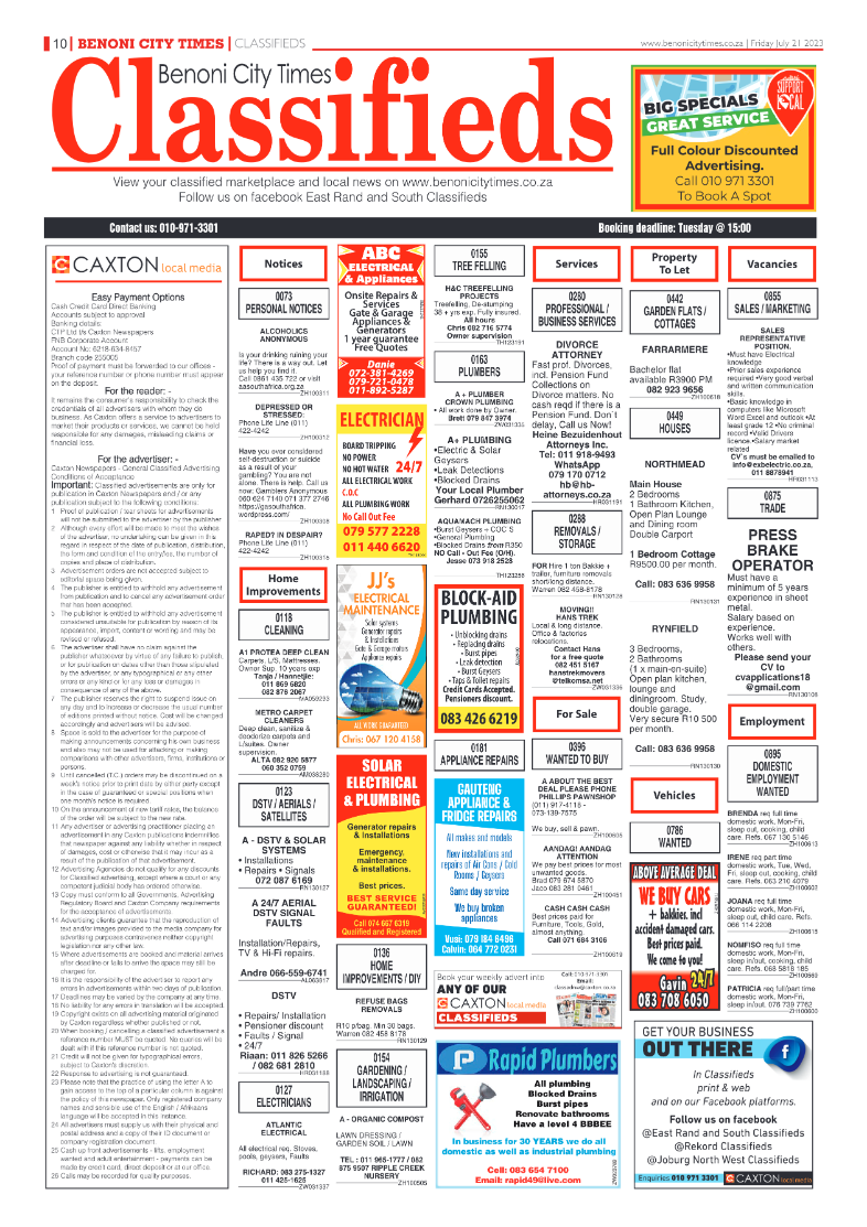 Benoni City Times 21 July  2023 page 10