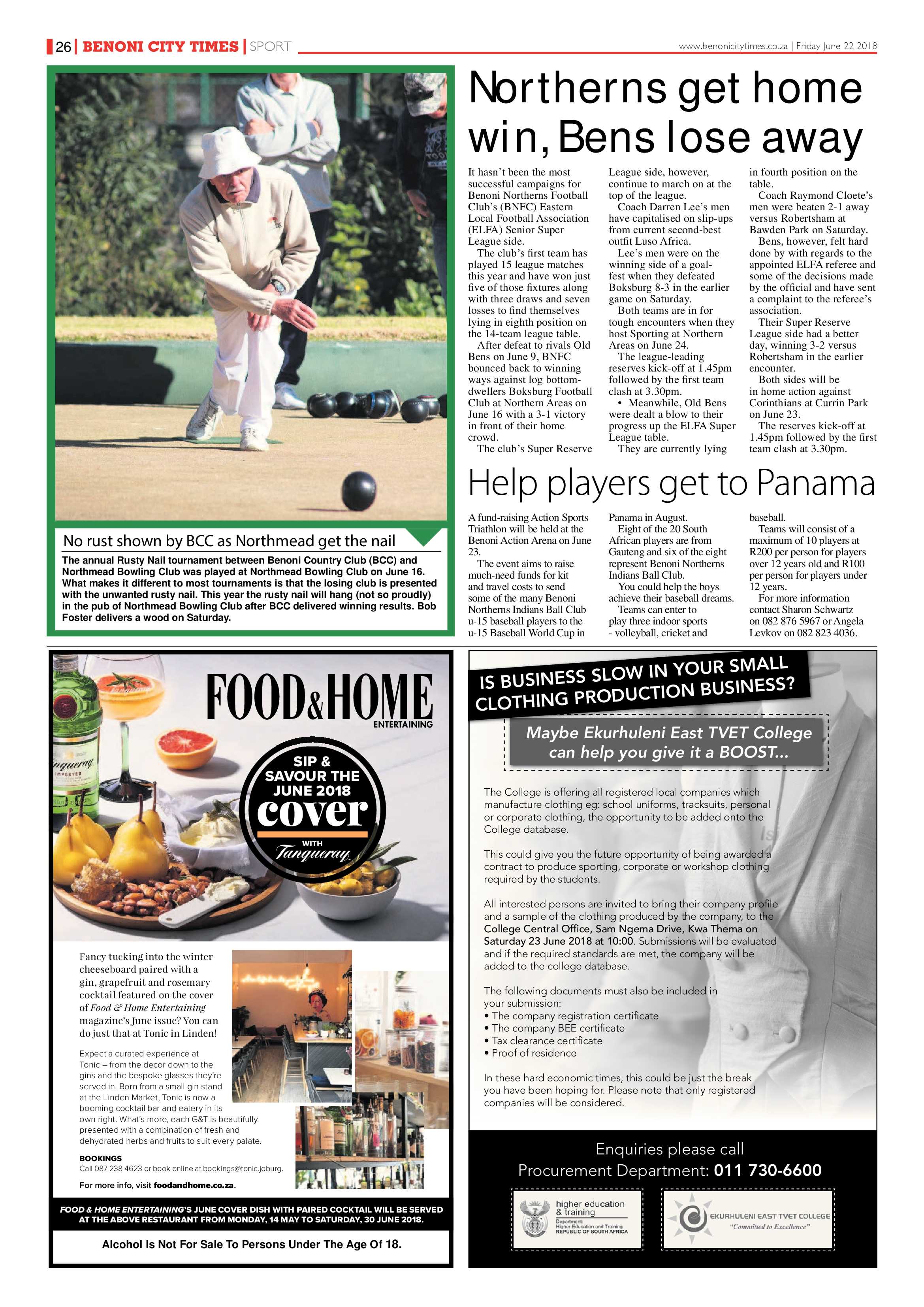 Benoni City Times 21 June 2018 page 26