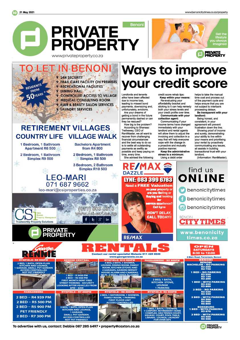 Benoni City Times 21 May 2021 page 10