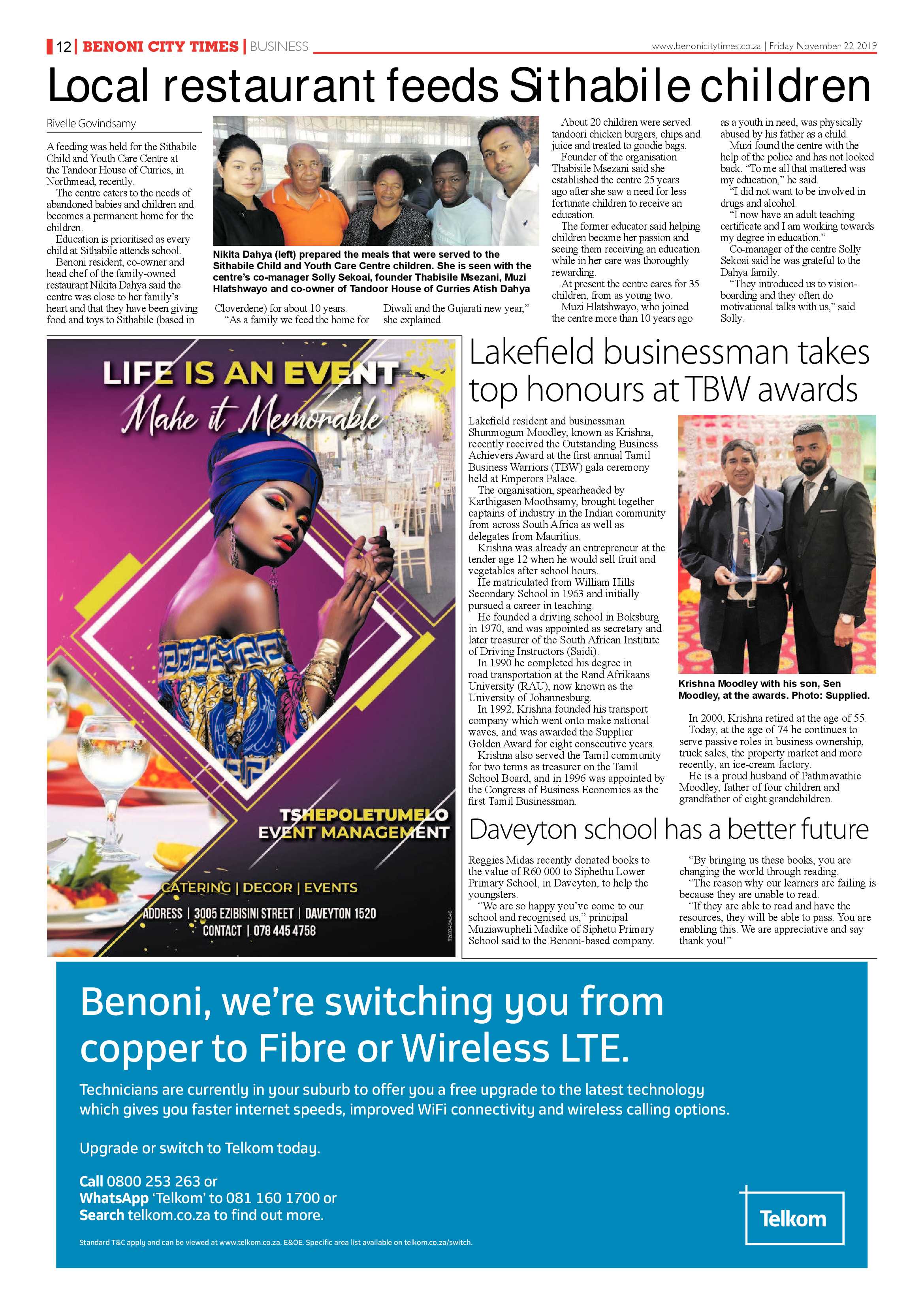 Benoni City Times 21 November 2019 page 12