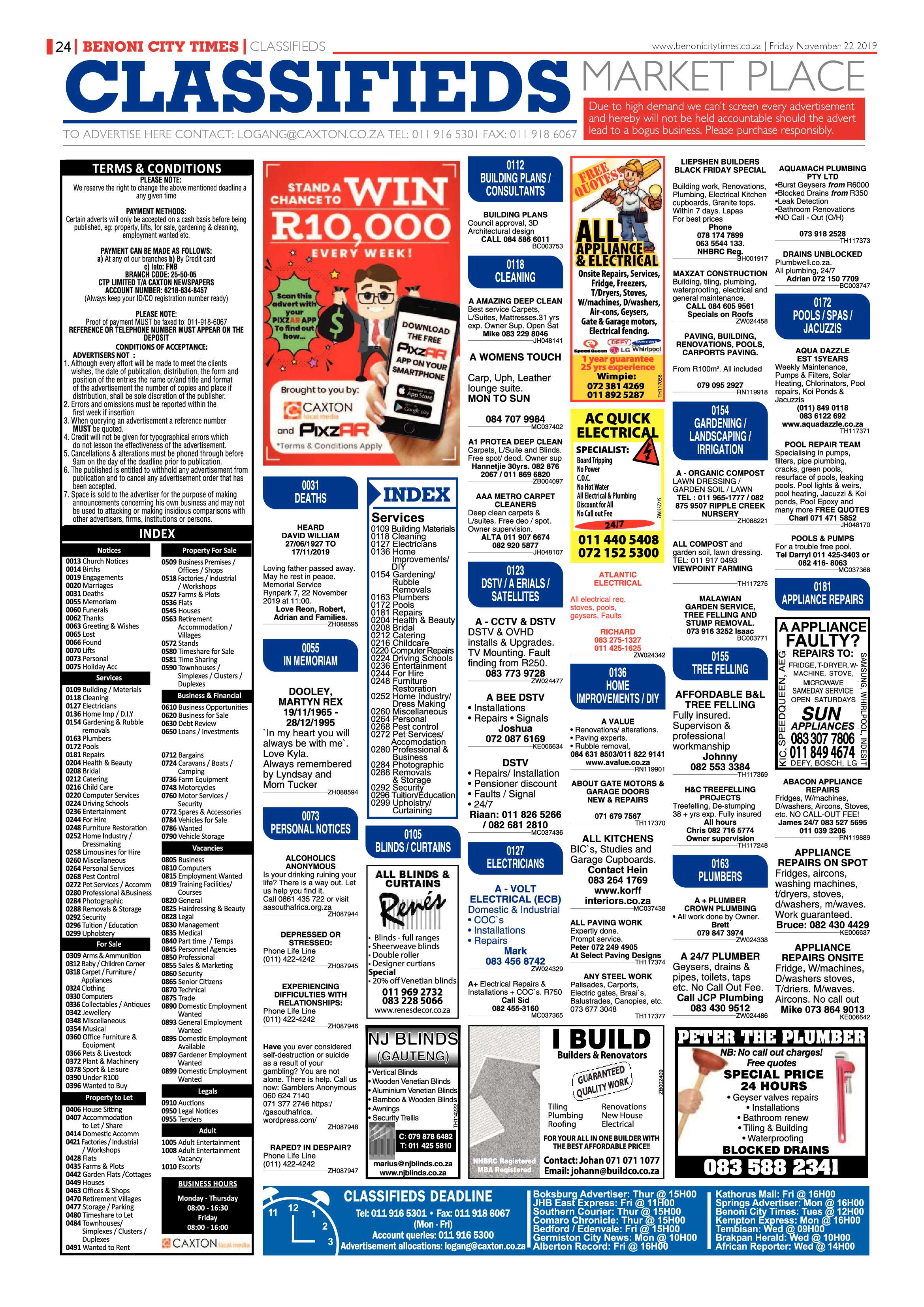 Benoni City Times 21 November 2019 page 24