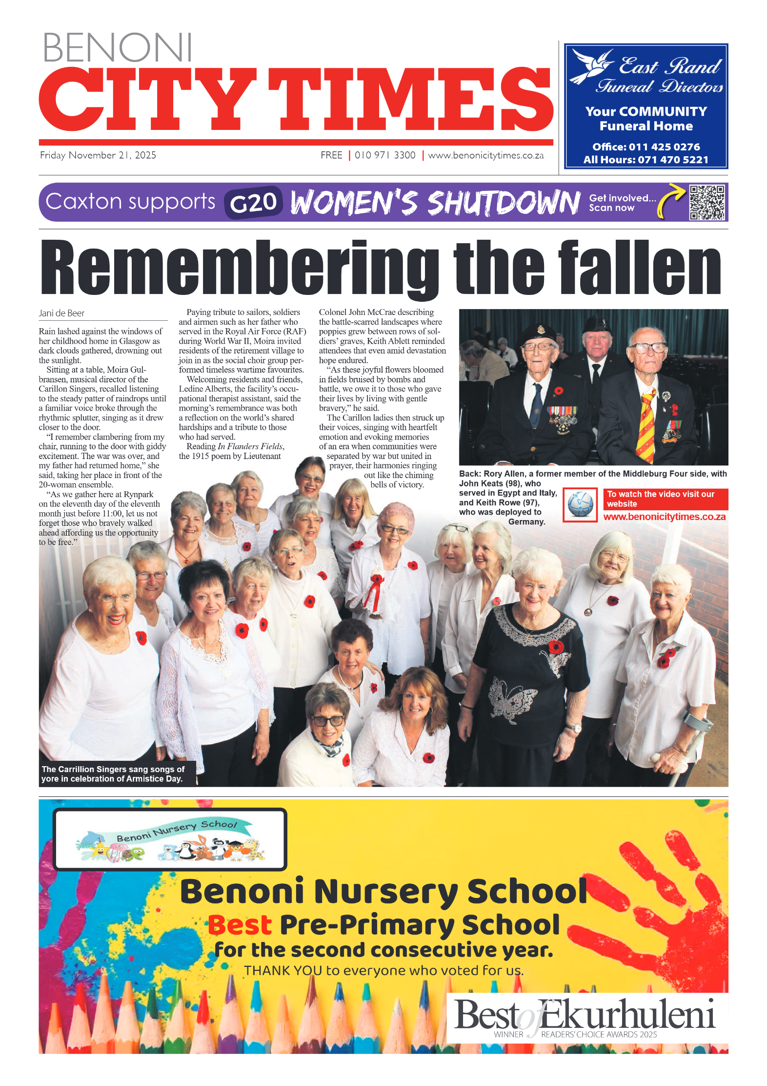 Benoni City Times 21 November 2025 page 3