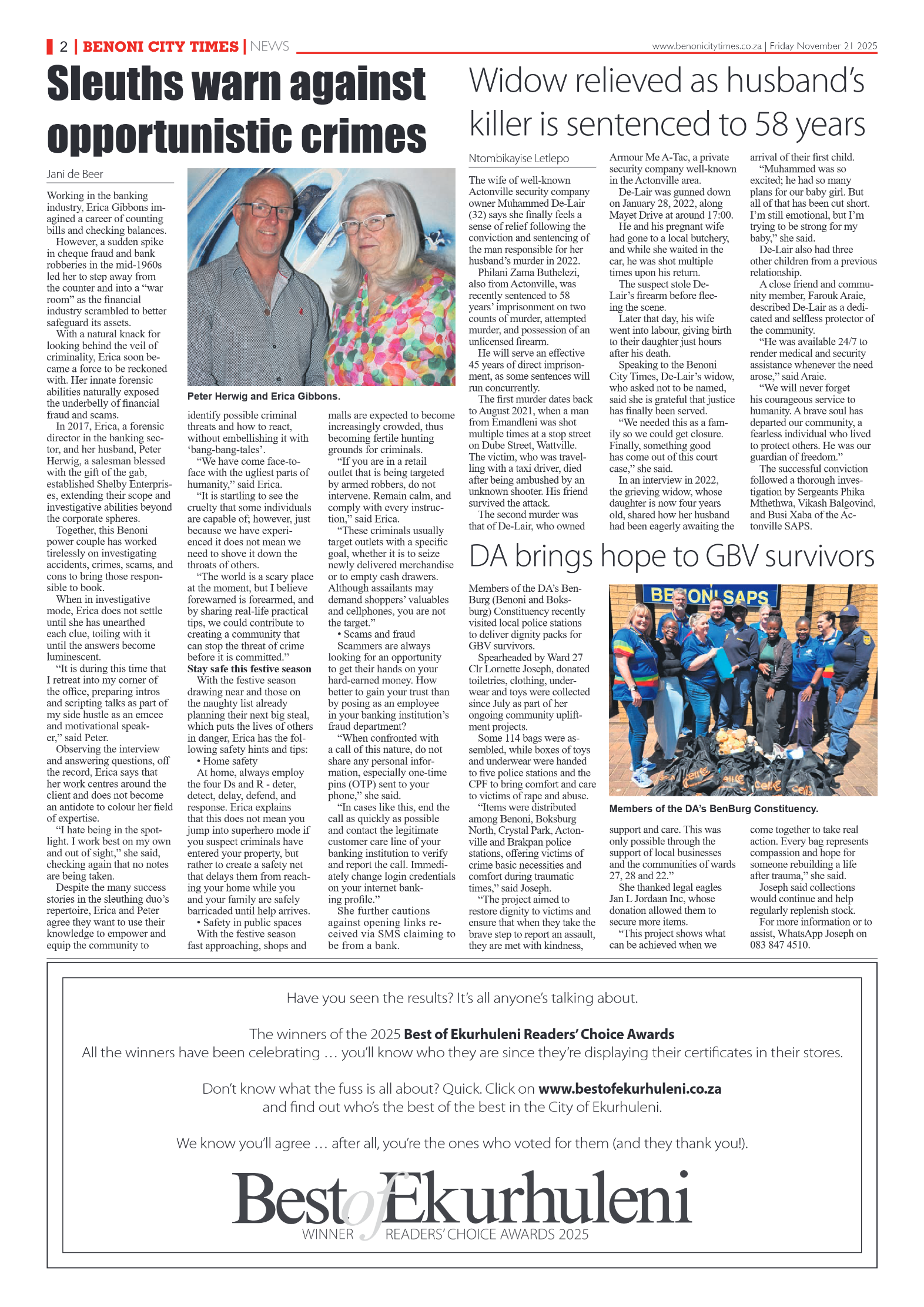 Benoni City Times 21 November 2025 page 4
