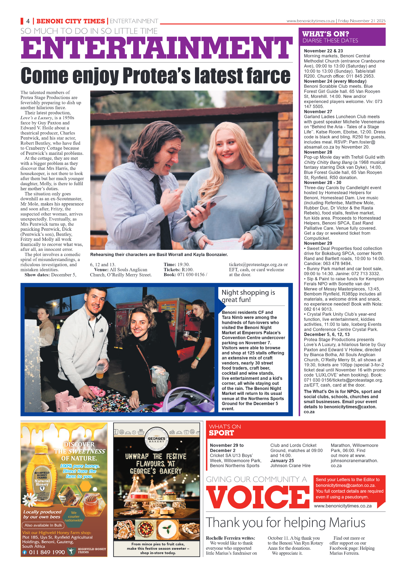 Benoni City Times 21 November 2025 page 6