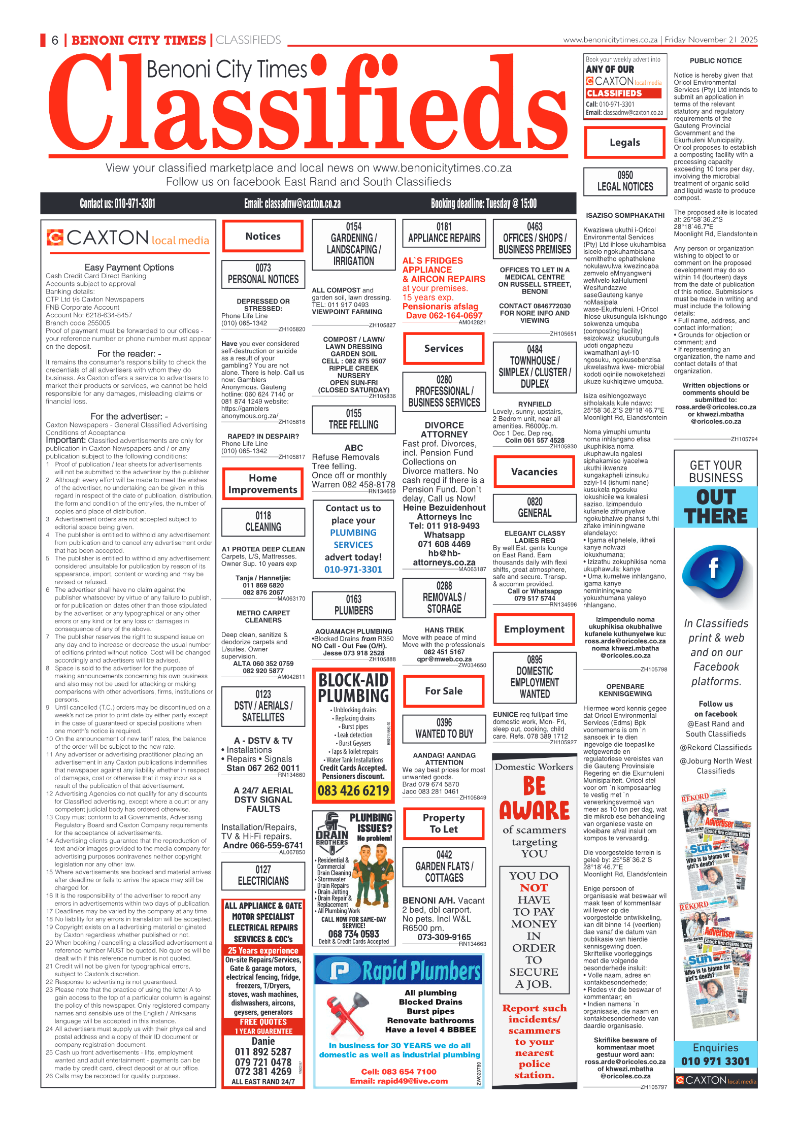 Benoni City Times 21 November 2025 page 8