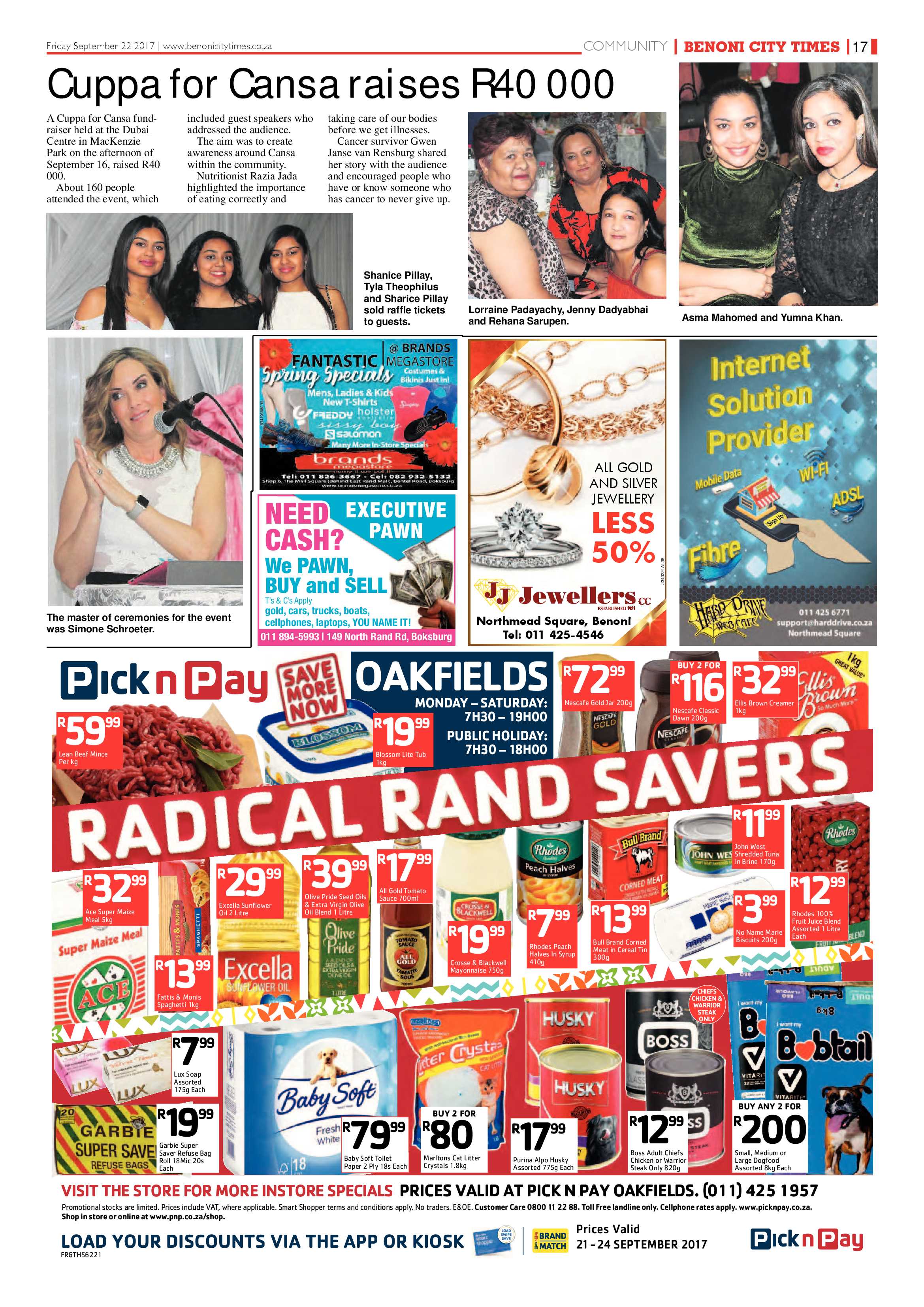 Benoni City Times 21 September 2017 page 17