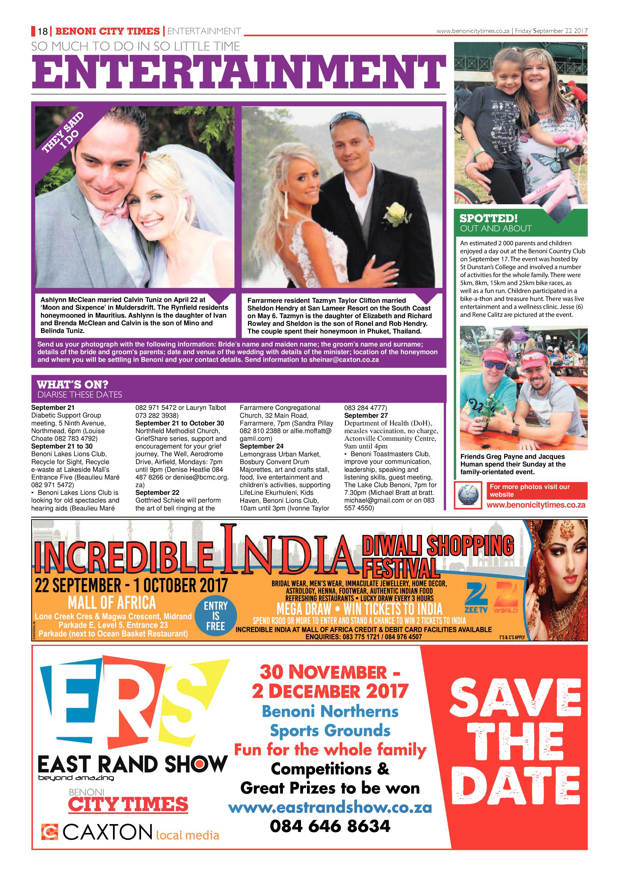 Benoni City Times 21 September 2017 page 18