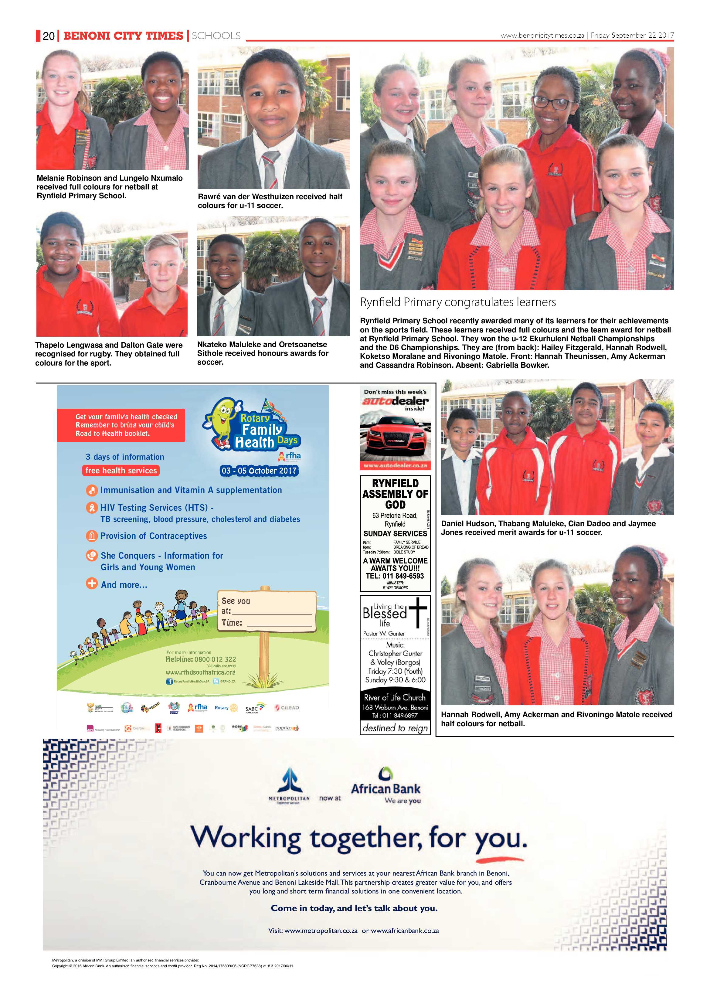 Benoni City Times 21 September 2017 page 20
