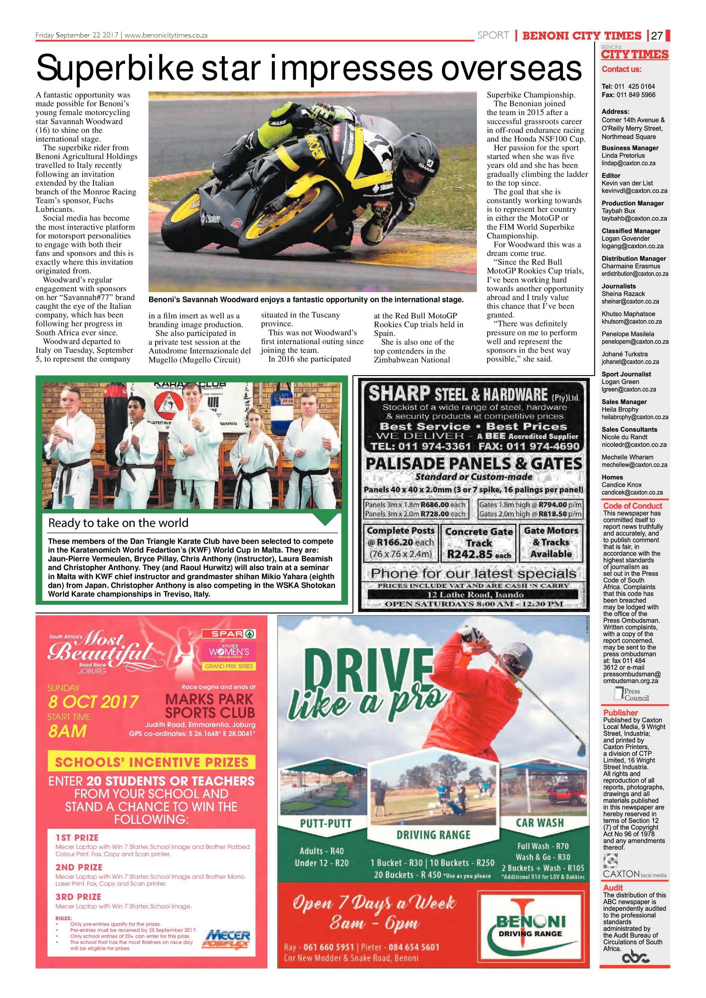 Benoni City Times 21 September 2017 page 27