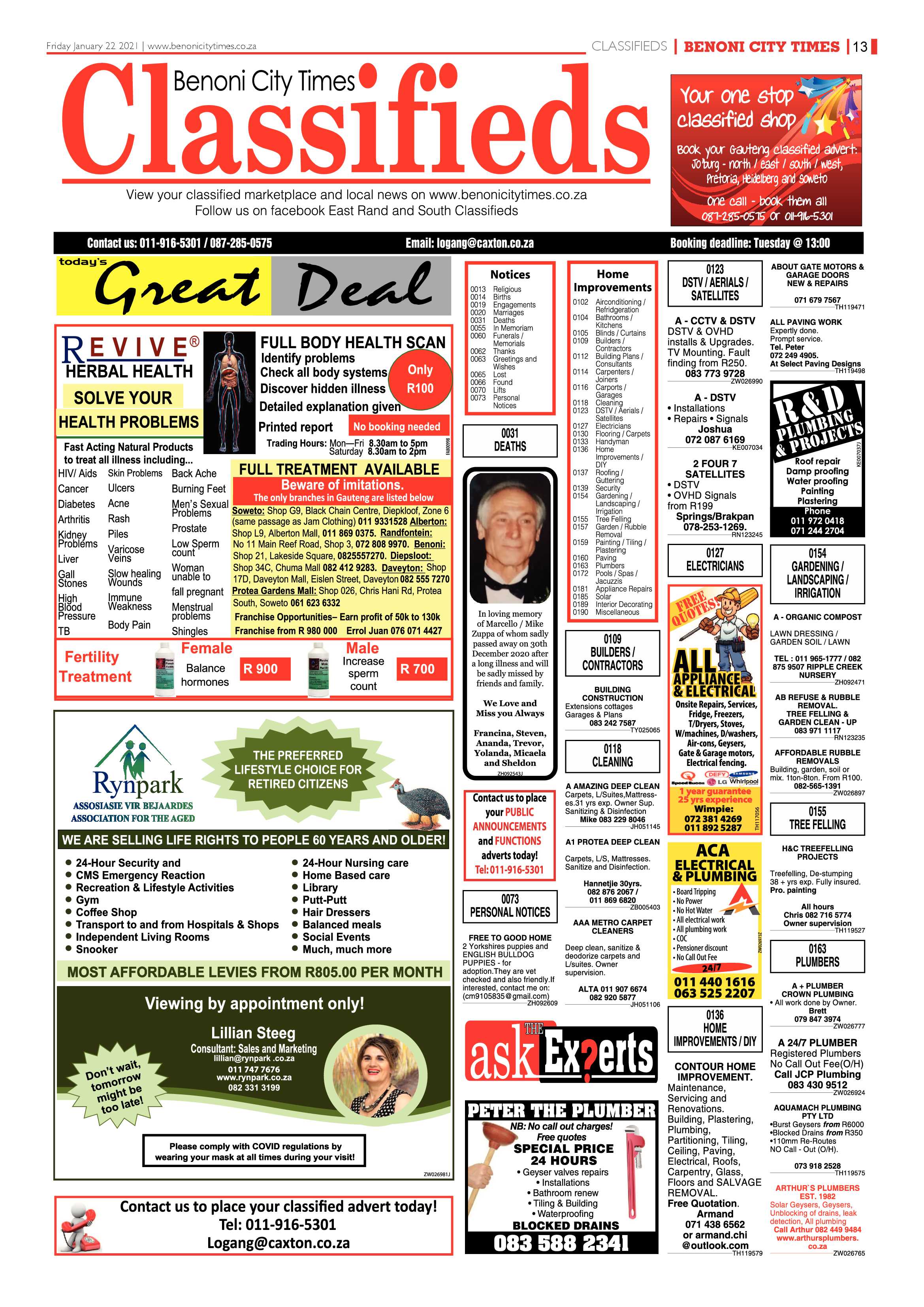 Benoni City Times 21  january 2021 page 13