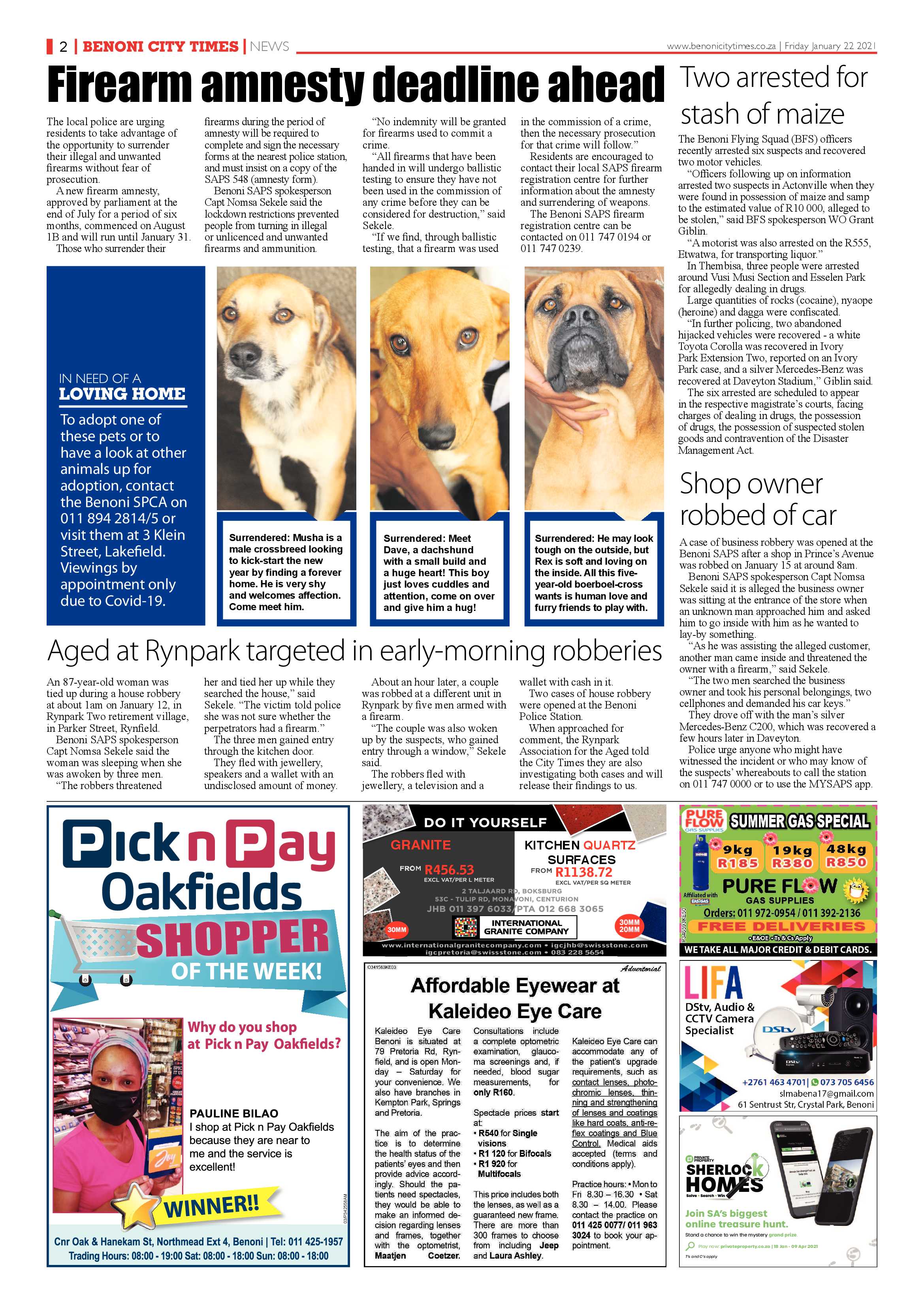 Benoni City Times 21  january 2021 page 2