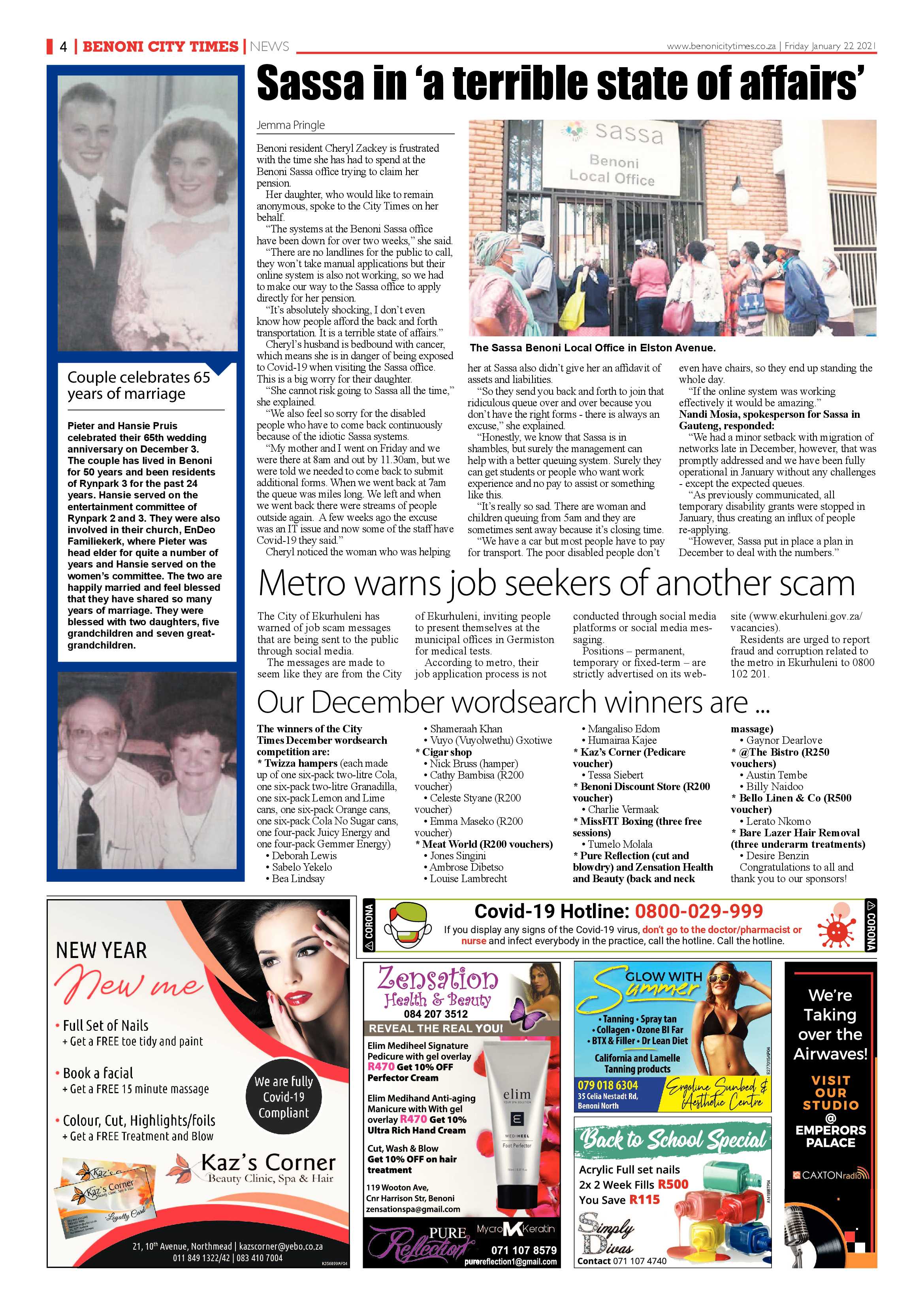Benoni City Times 21  january 2021 page 4
