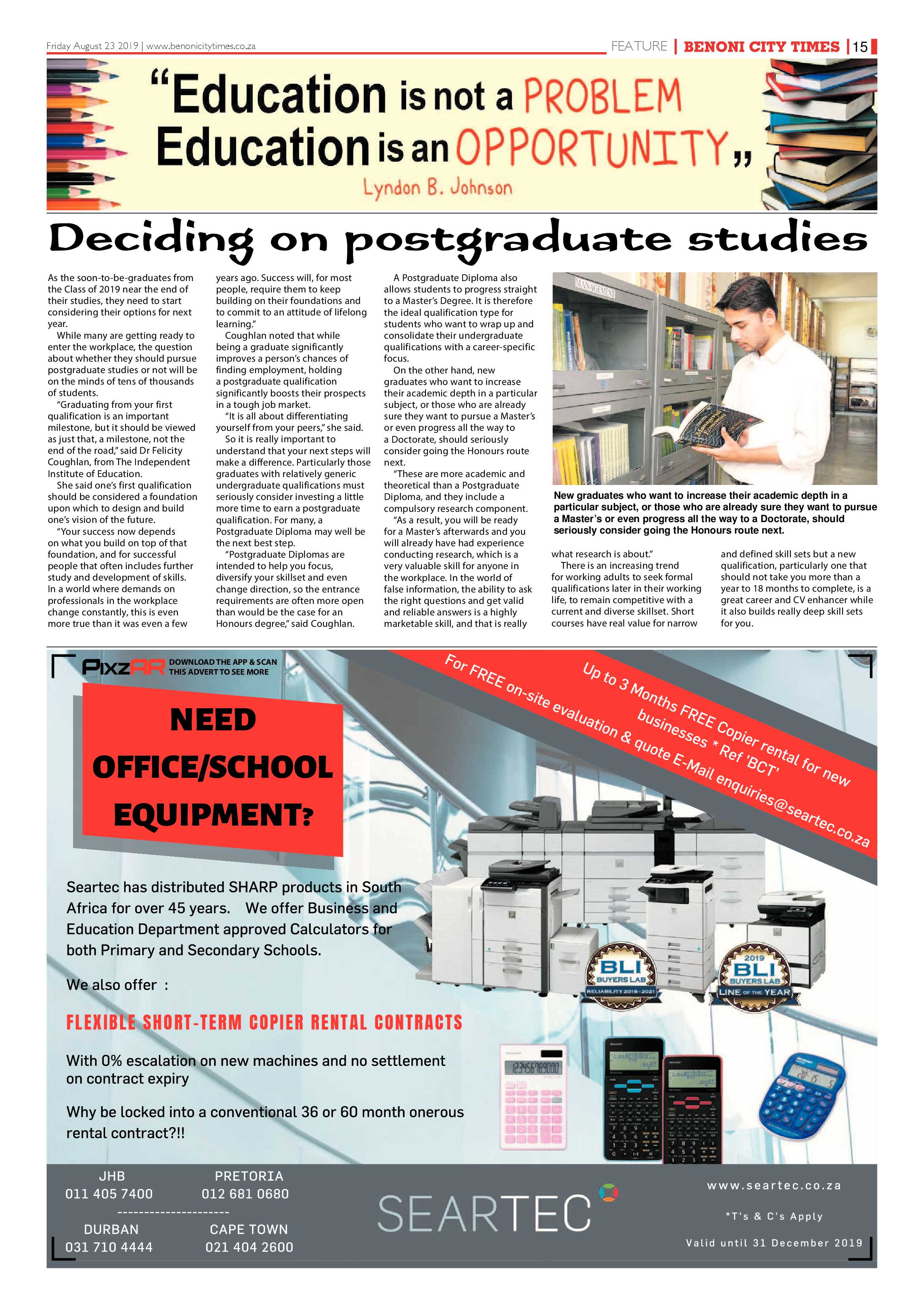 Benoni City Times 22 August 2018 page 15