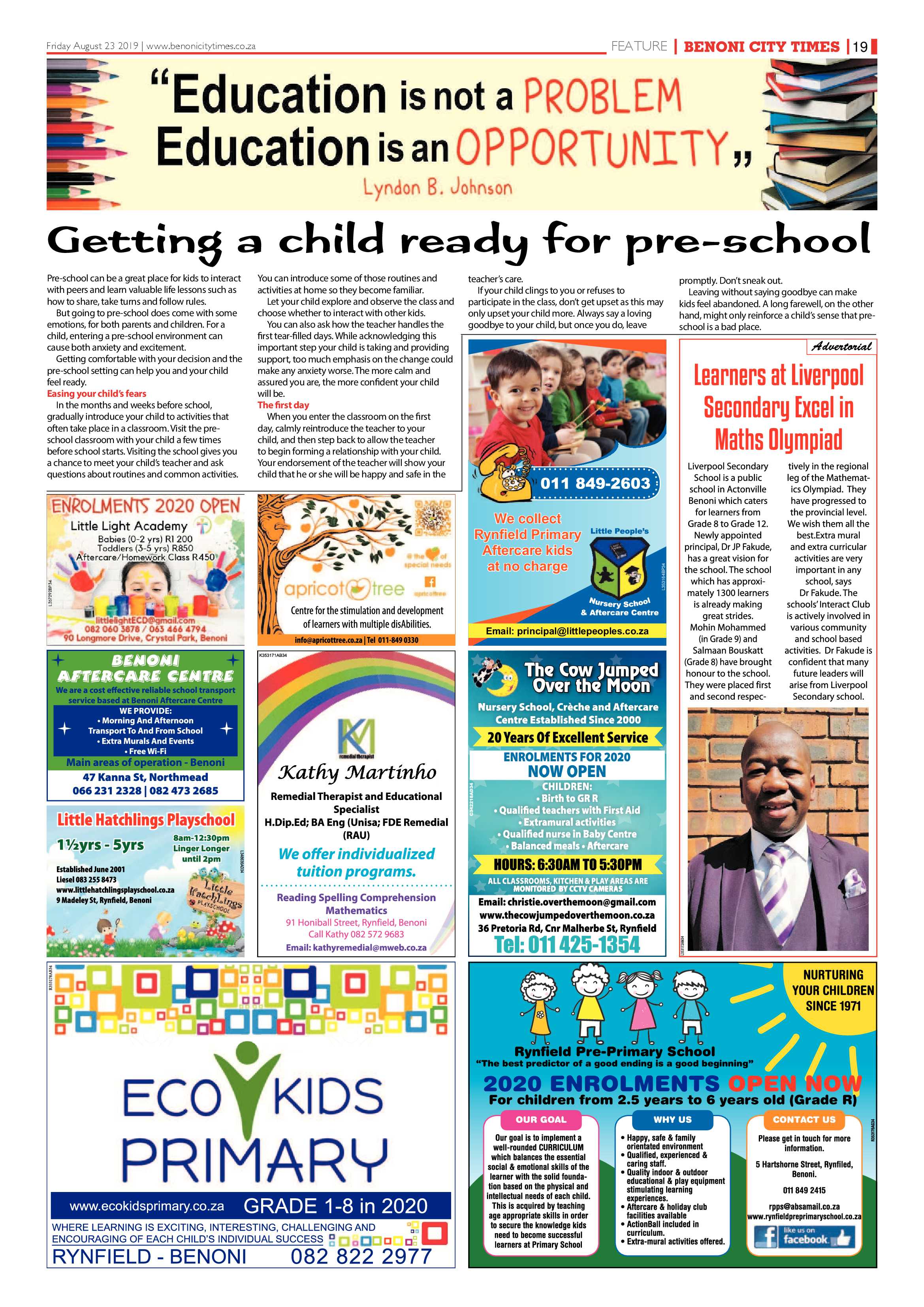Benoni City Times 22 August 2018 page 19
