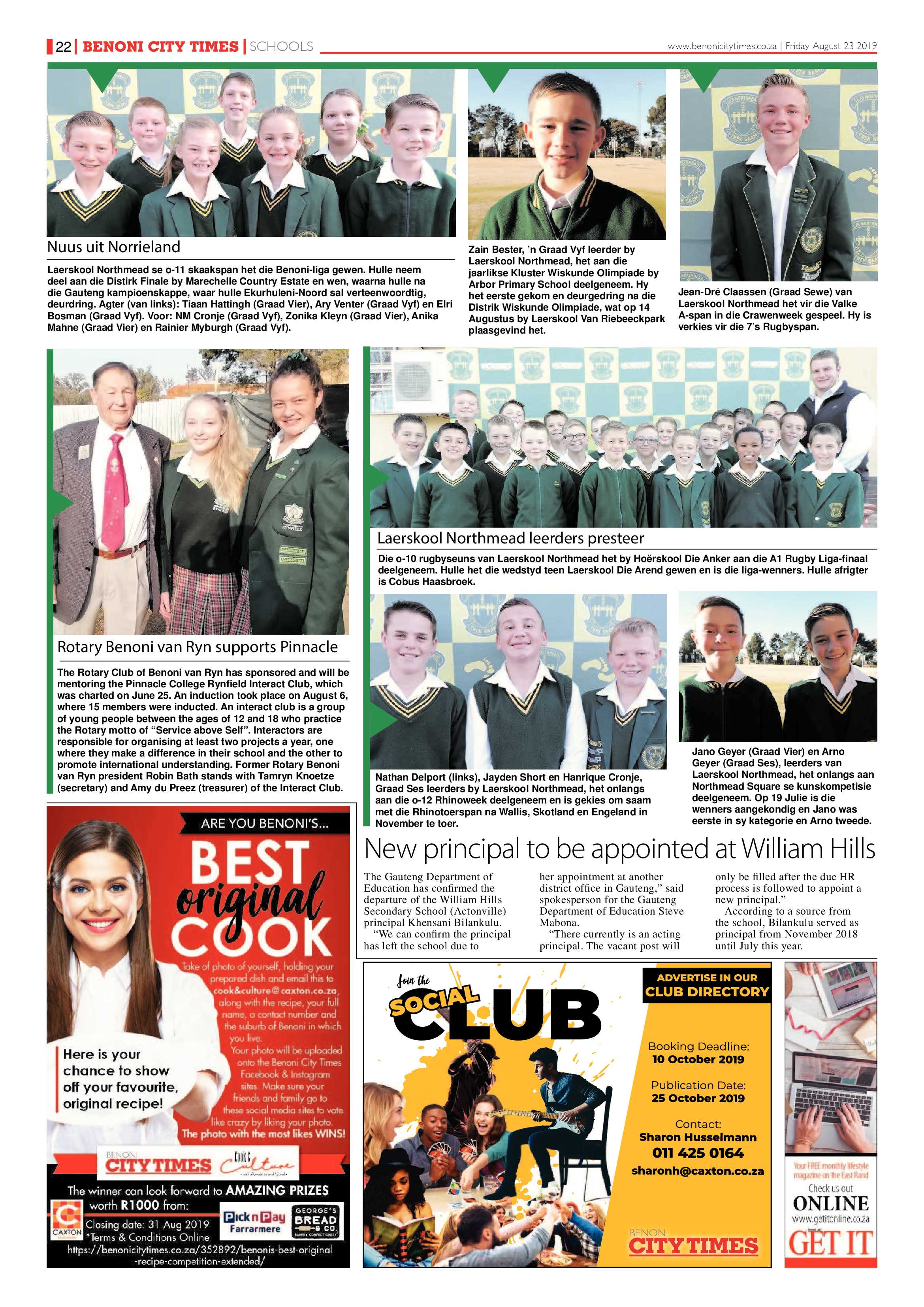 Benoni City Times 22 August 2019 page 22