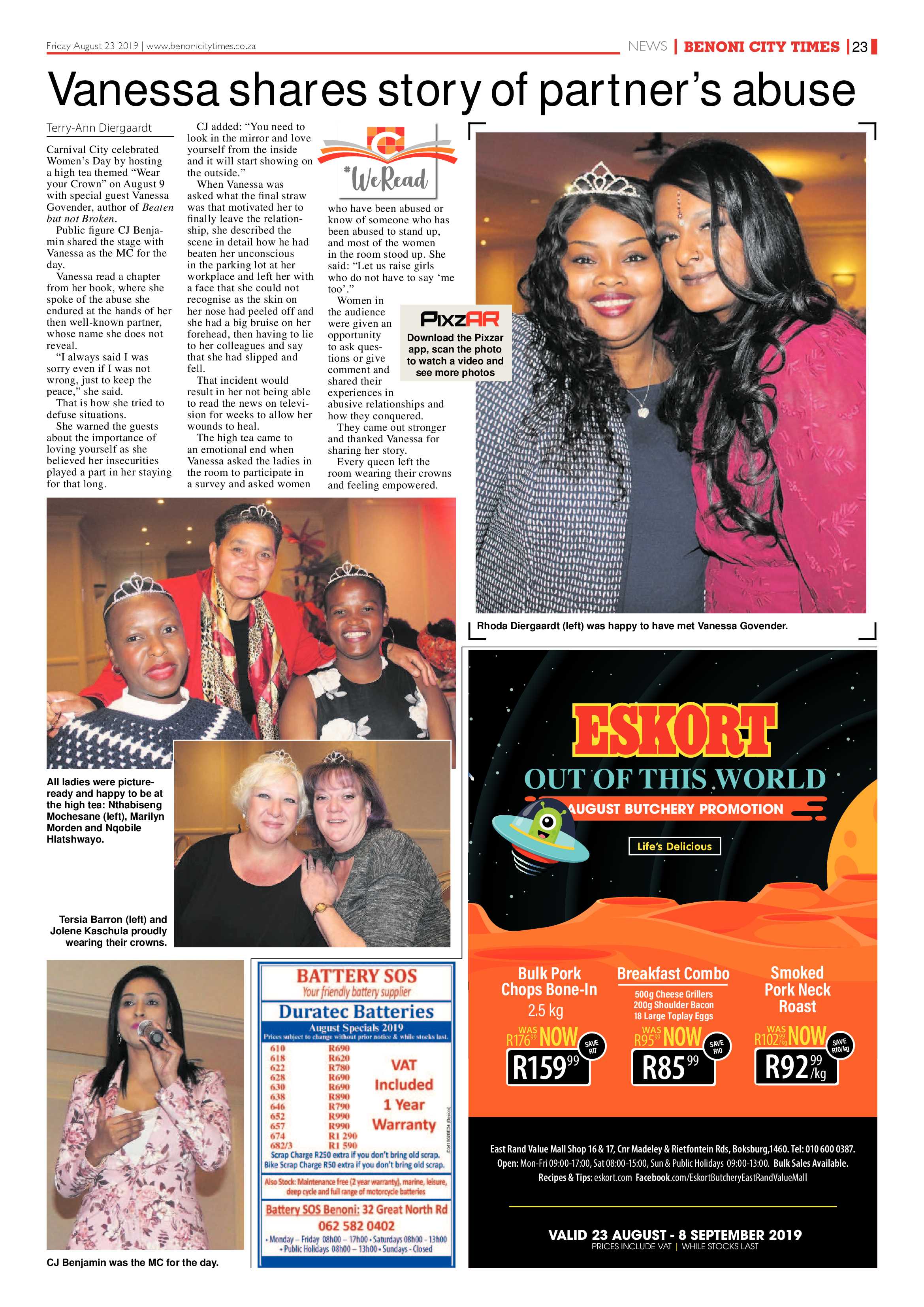 Benoni City Times 22 August 2019 page 23