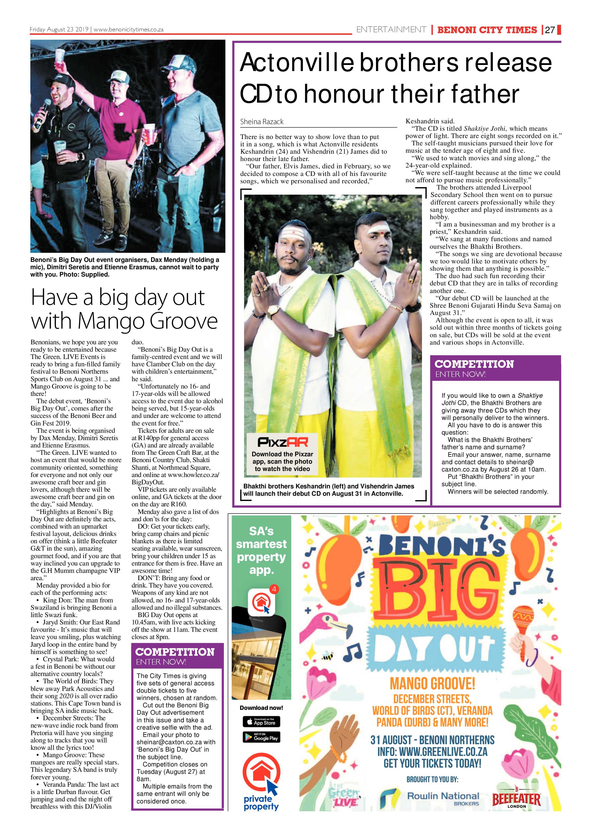 Benoni City Times 22 August 2019 page 27