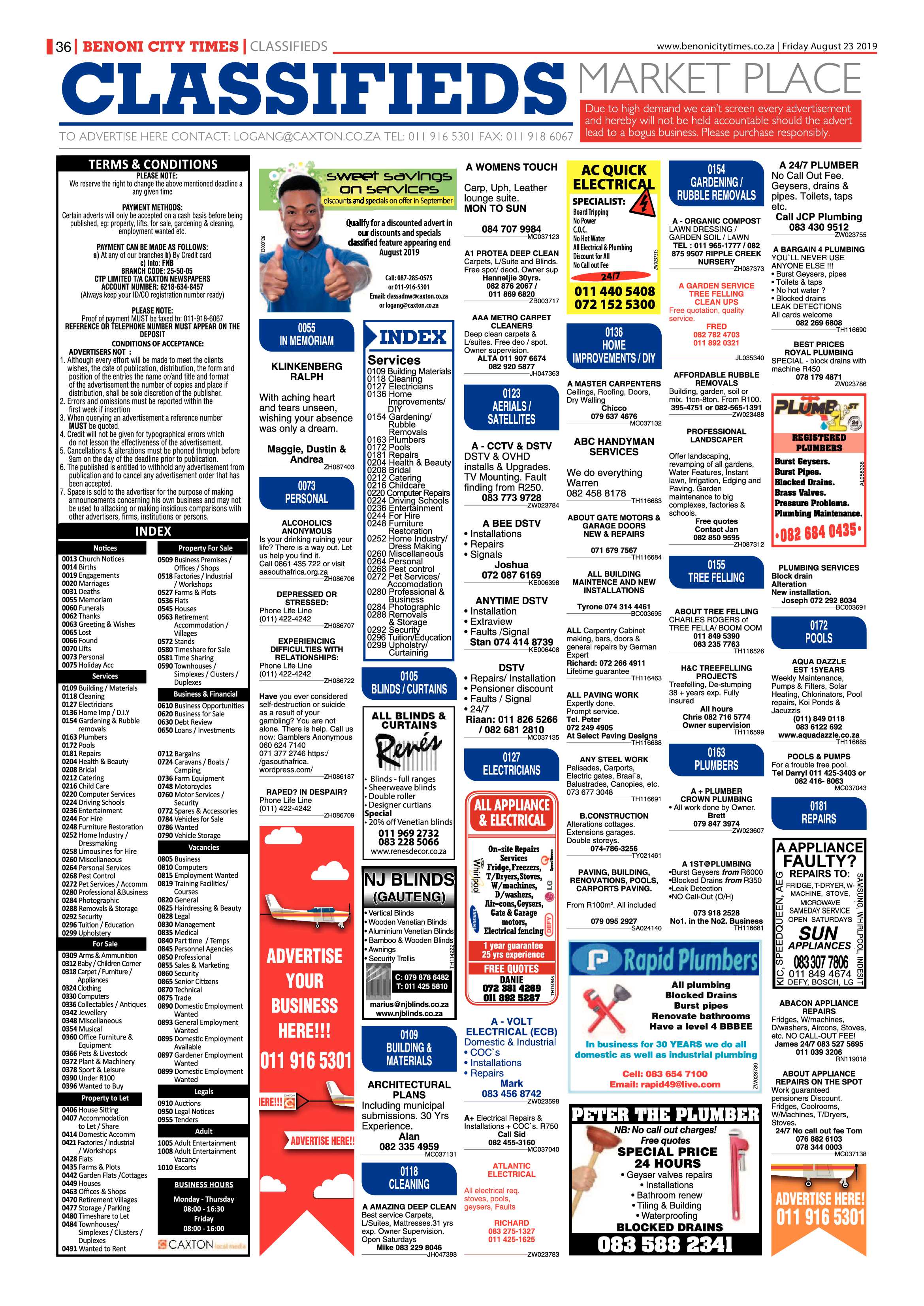 Benoni City Times 22 August 2019 page 36