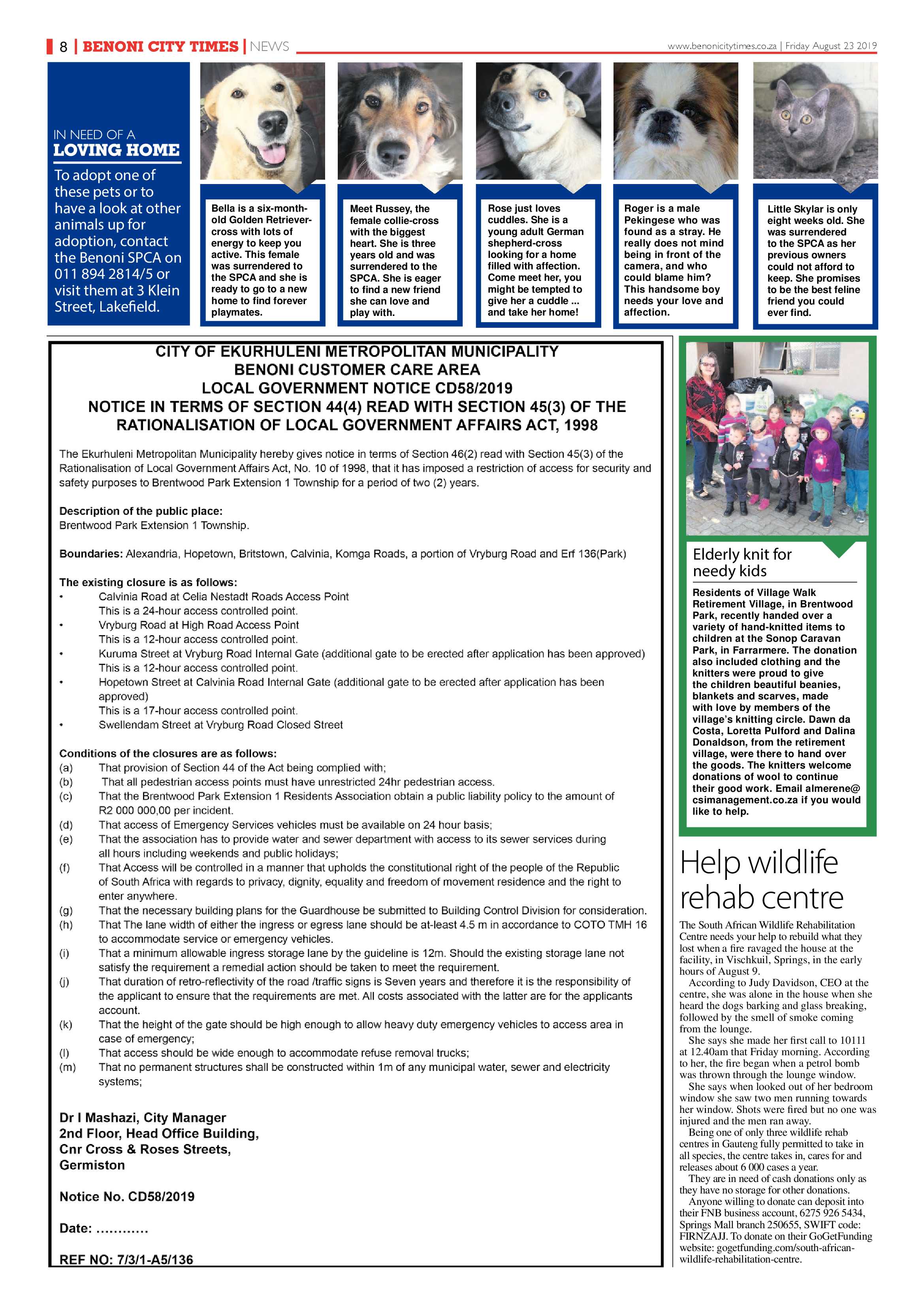 Benoni City Times 22 August 2019 page 8