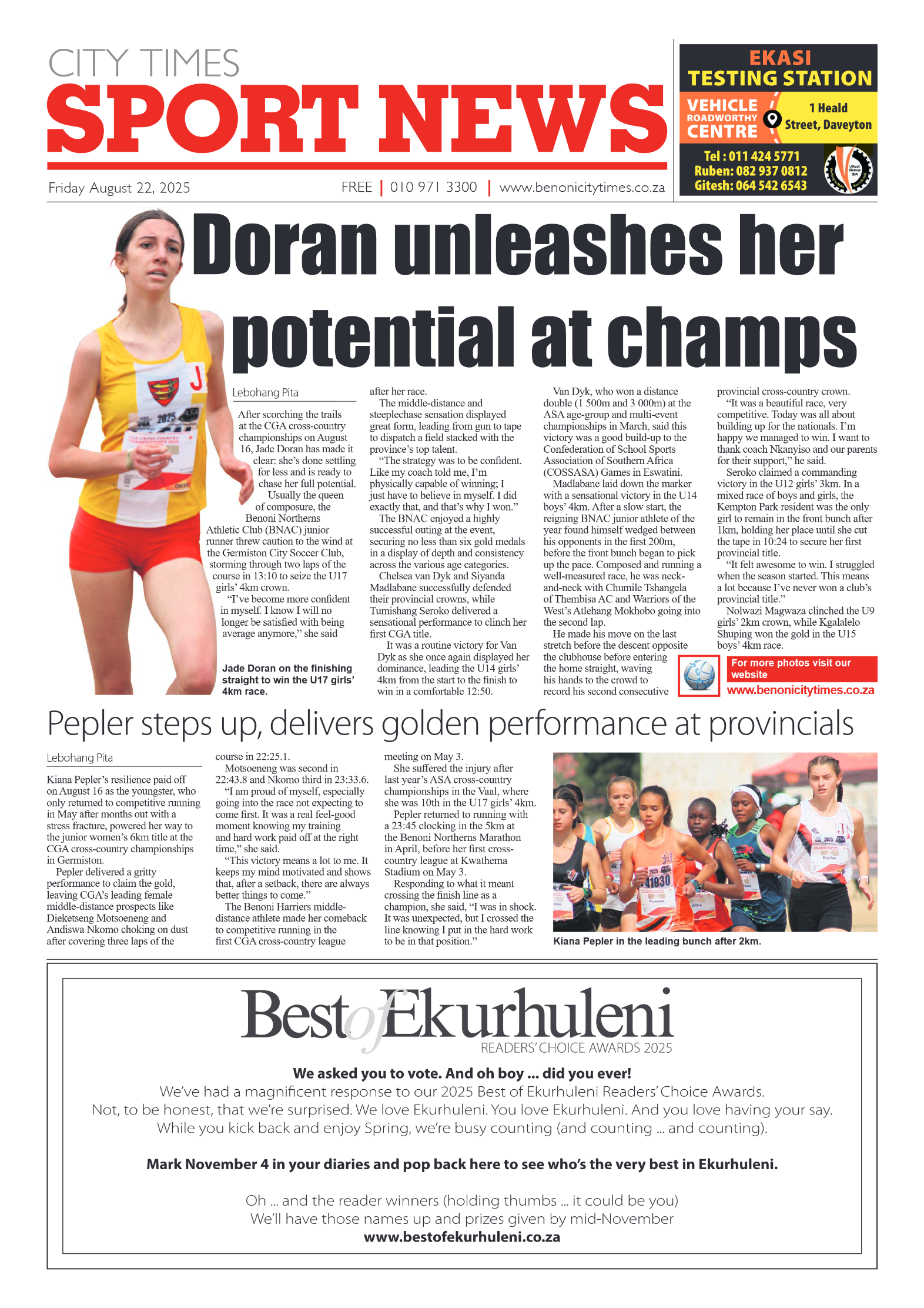 Benoni City Times 22 August 2025 page 8