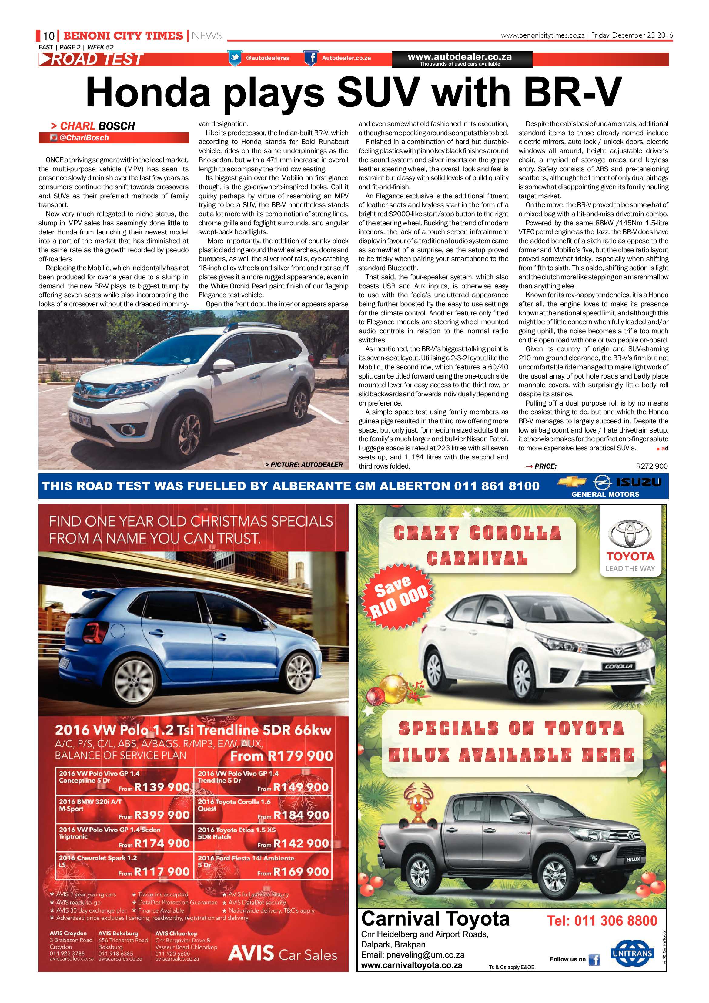 Benoni City Times 22 December 2016 page 10