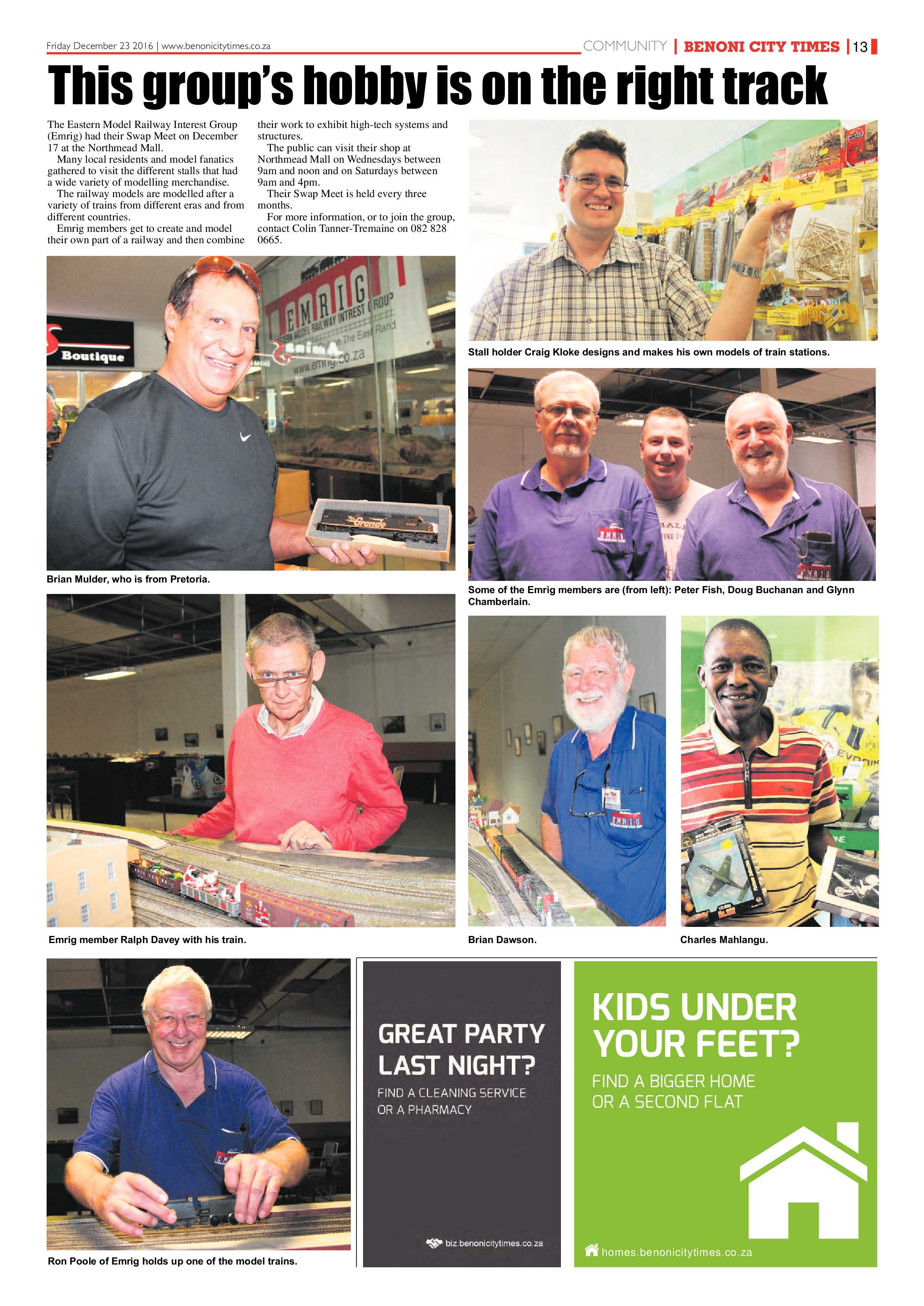 Benoni City Times 22 December 2016 page 13