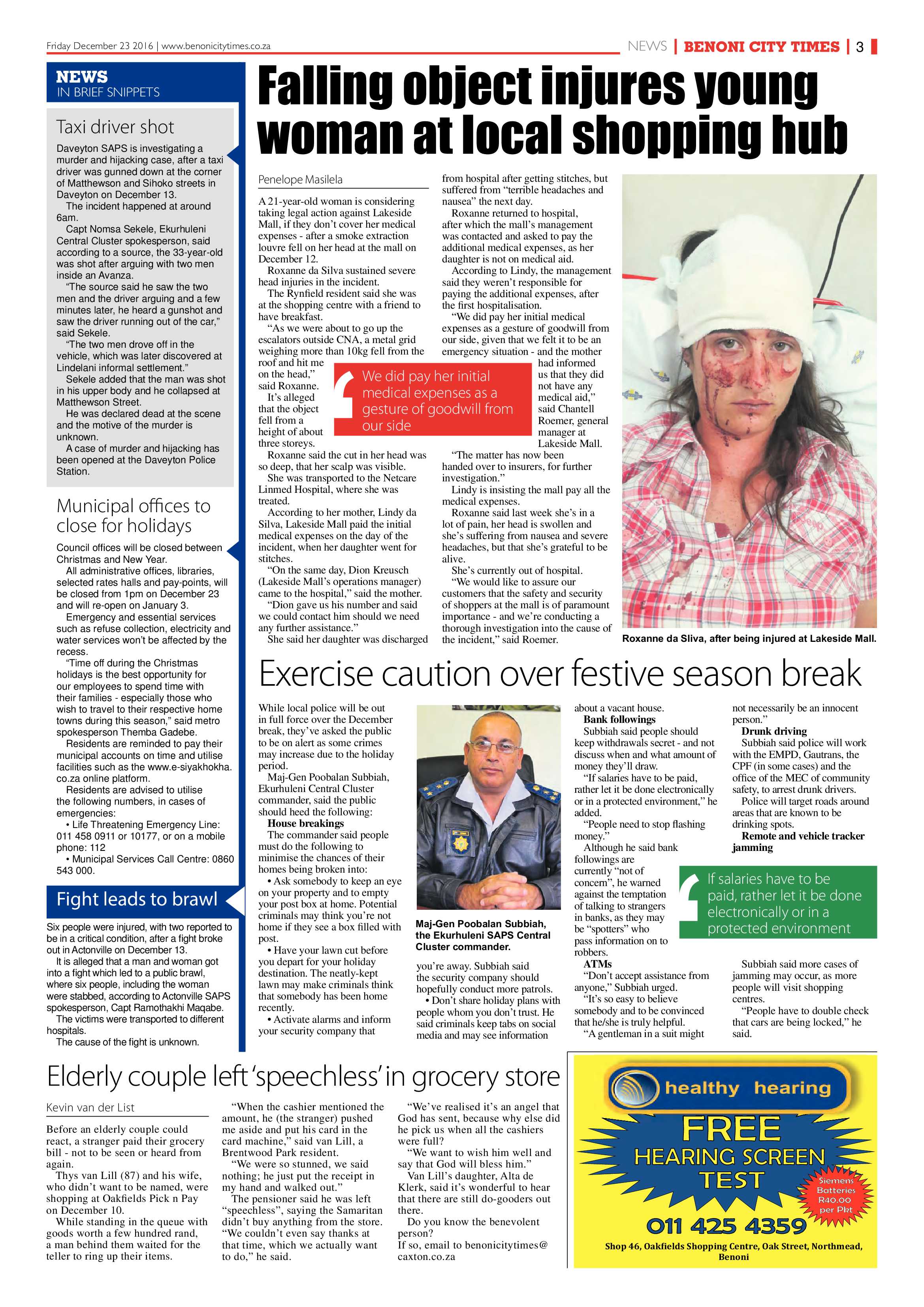 Benoni City Times 22 December 2016 page 3