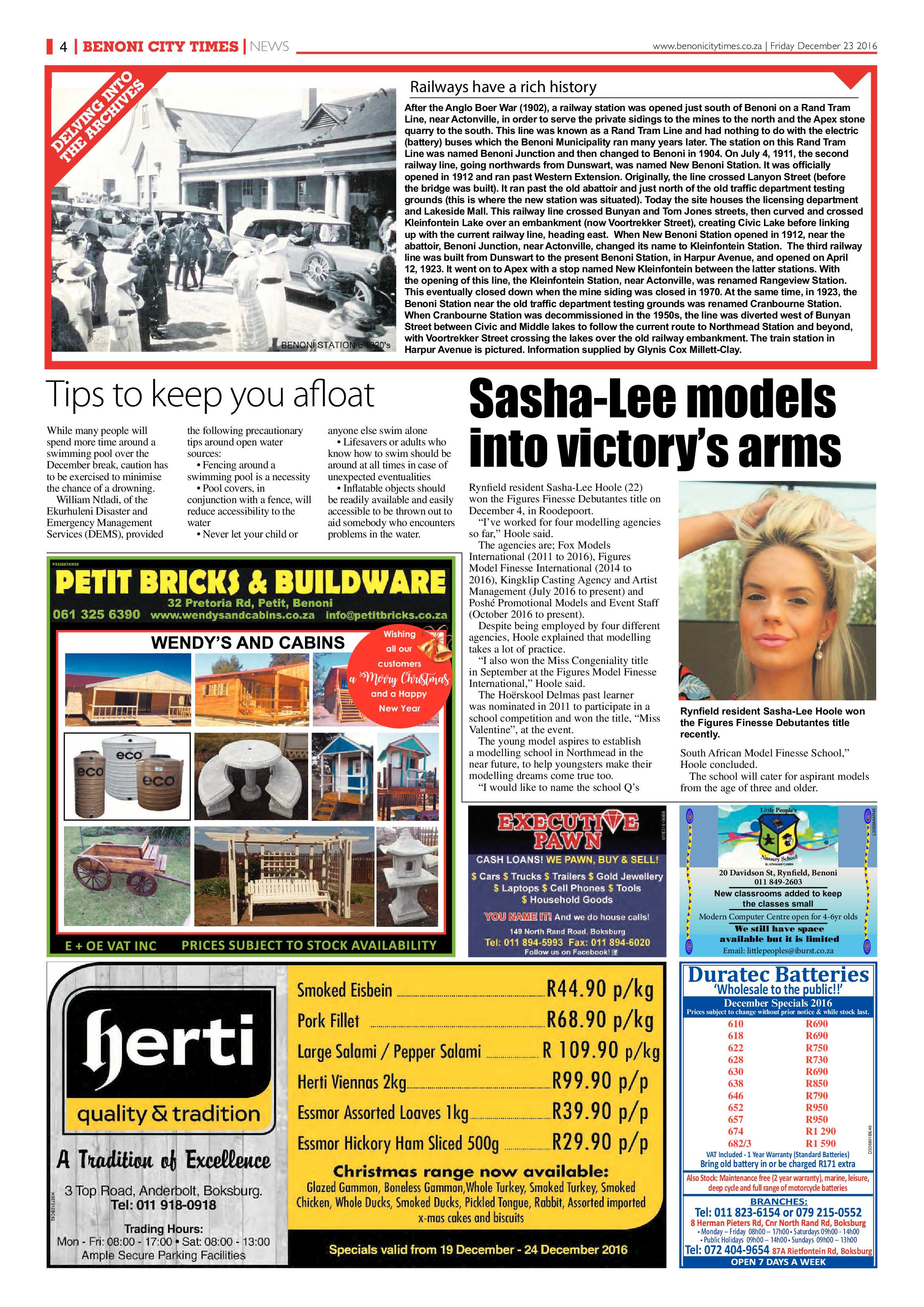Benoni City Times 22 December 2016 page 4