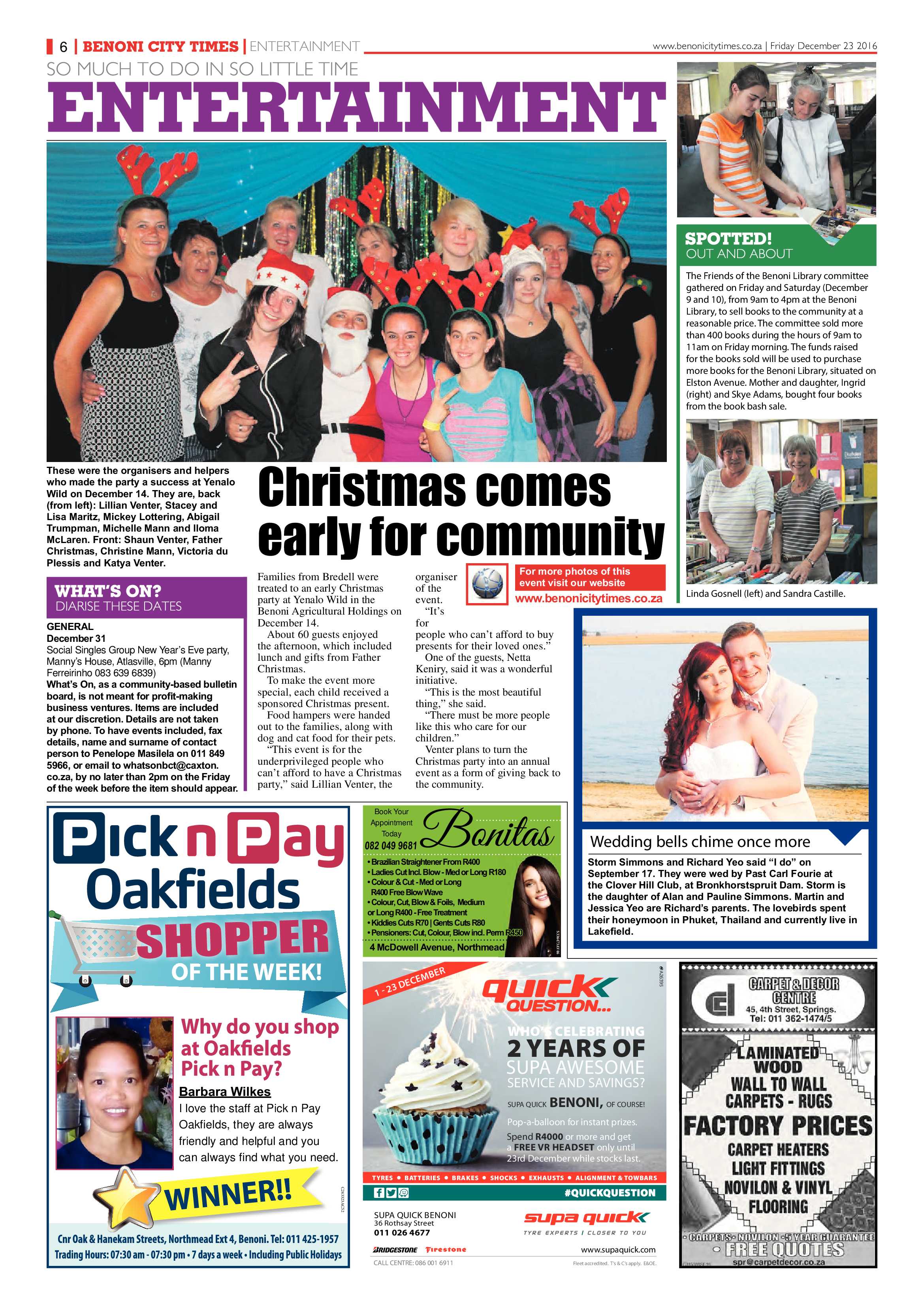 Benoni City Times 22 December 2016 page 6