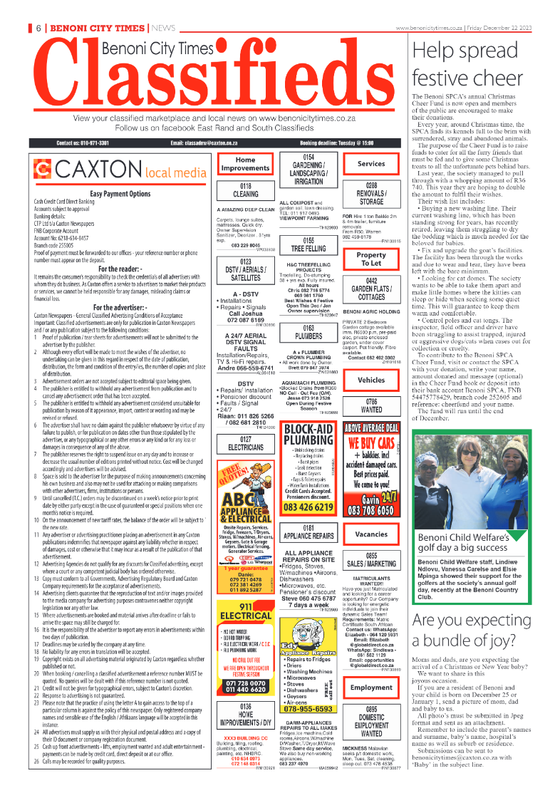 Benoni City Times 22 December 2023 page 6