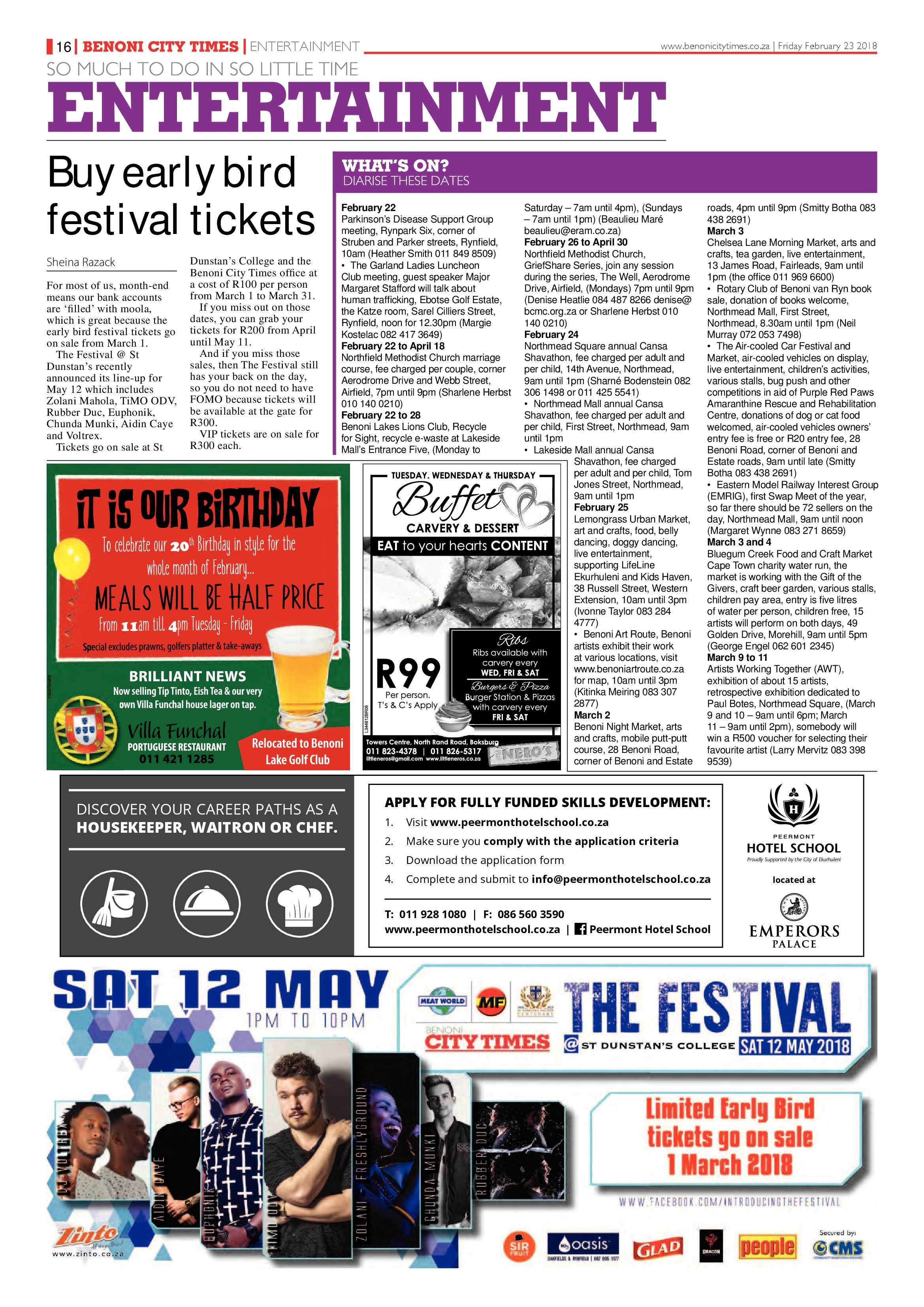 Benoni City Times 22 February 2018 page 16