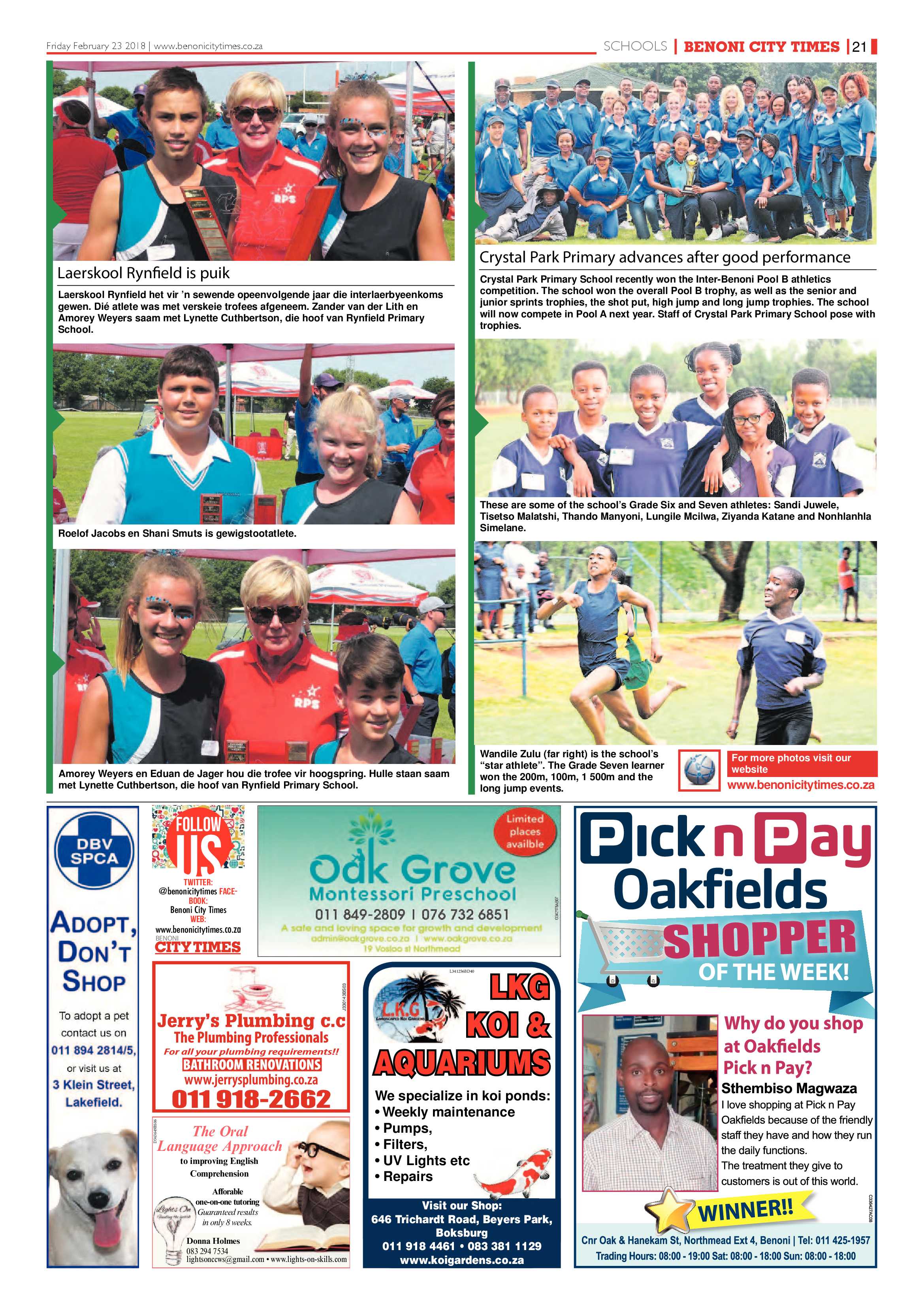 Benoni City Times 22 February 2018 page 21