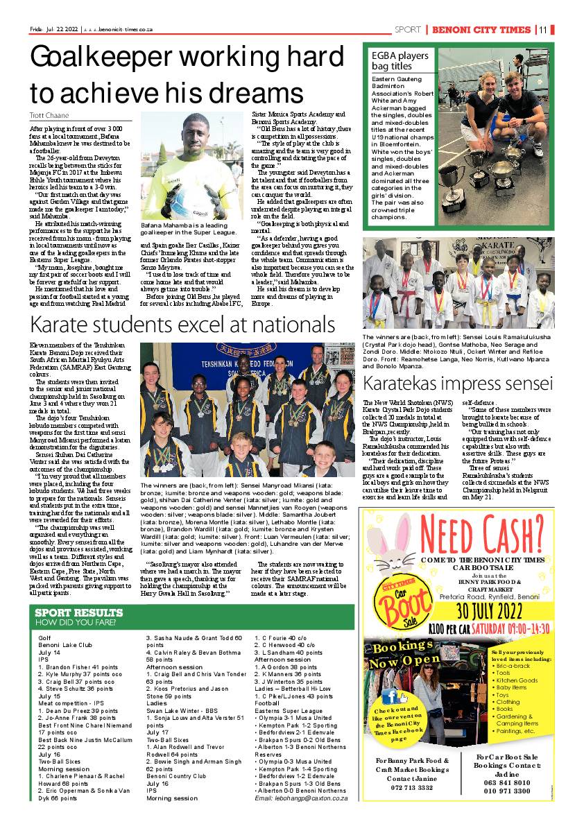 Benoni City Times 22 July 2022 page 11