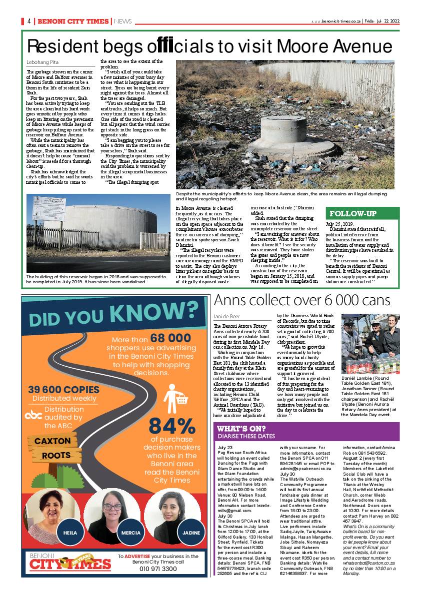 Benoni City Times 22 July 2022 page 4