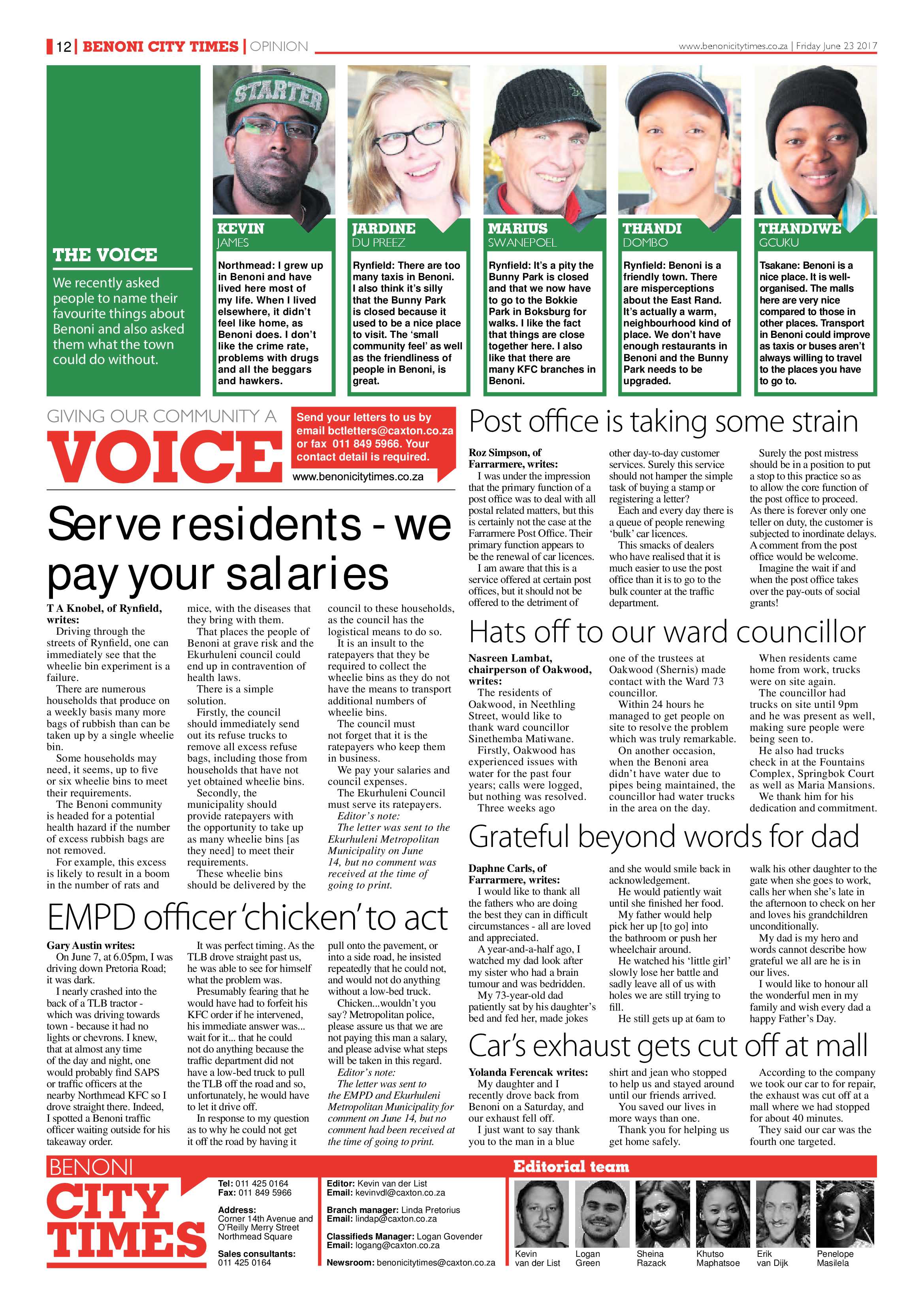 Benoni City Times 22 June 2017 page 12