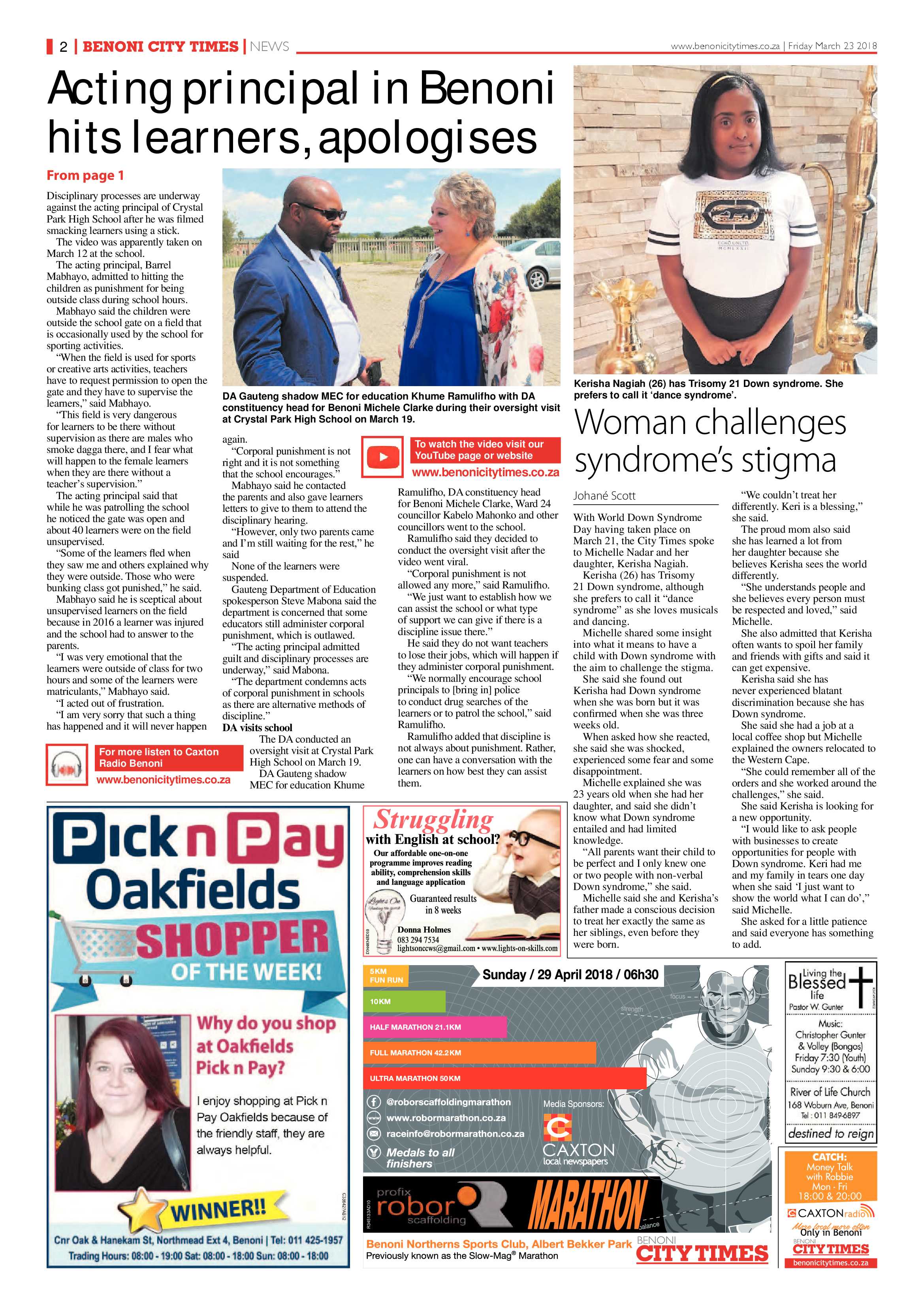 Benoni City Times 22 March 2018 page 2
