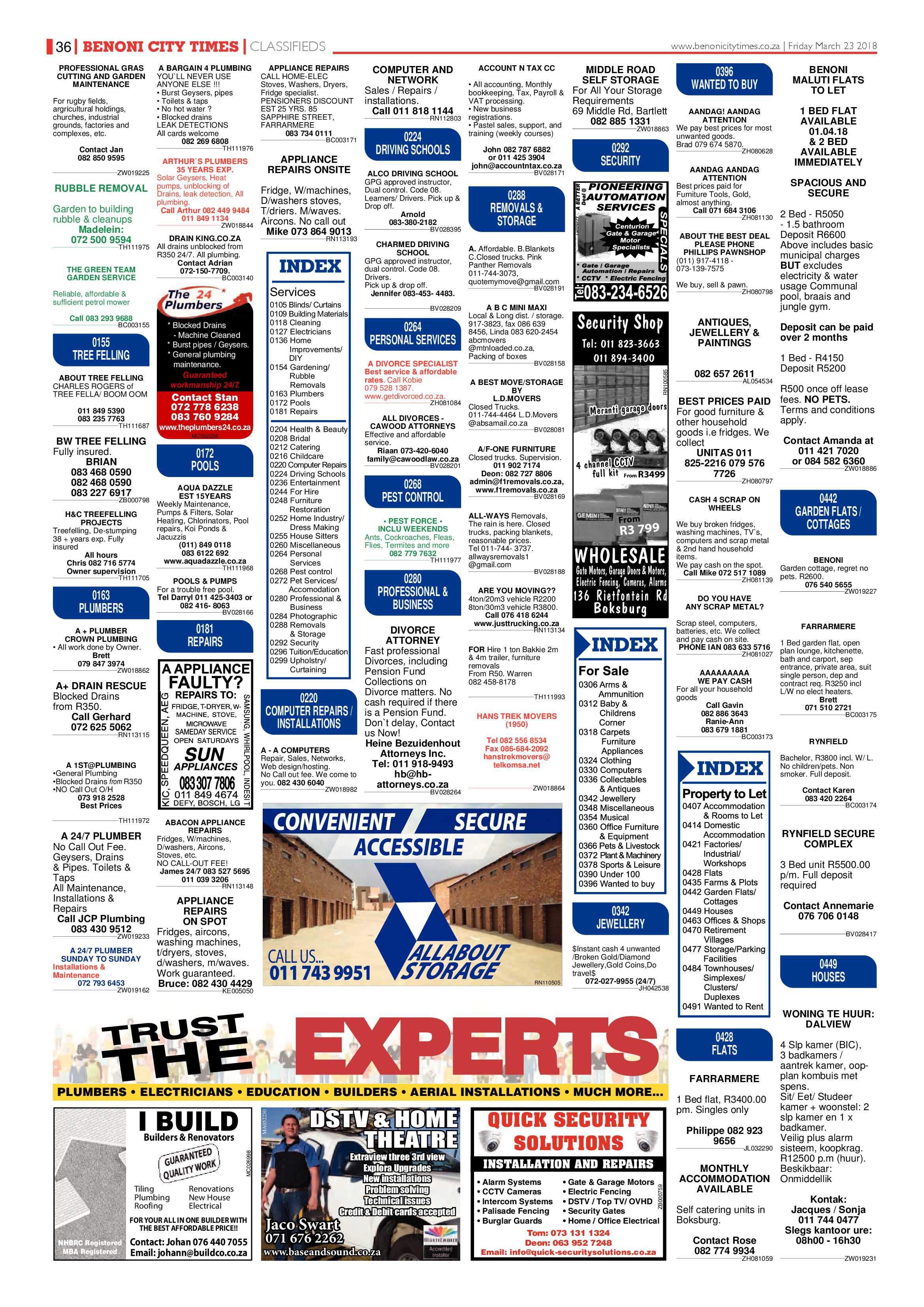 Benoni City Times 22 March 2018 page 36