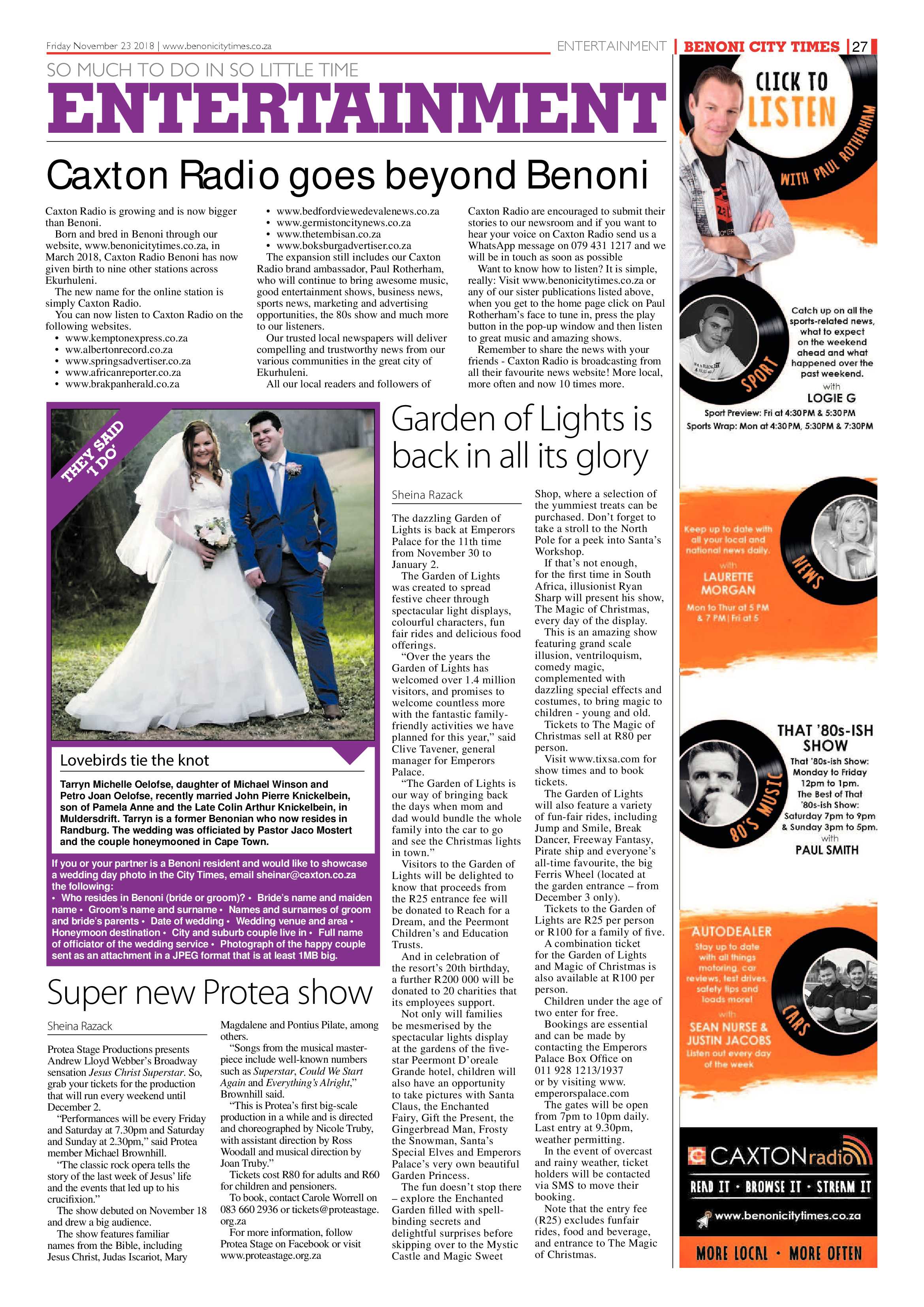 Benoni City Times 22 November 2018 page 27